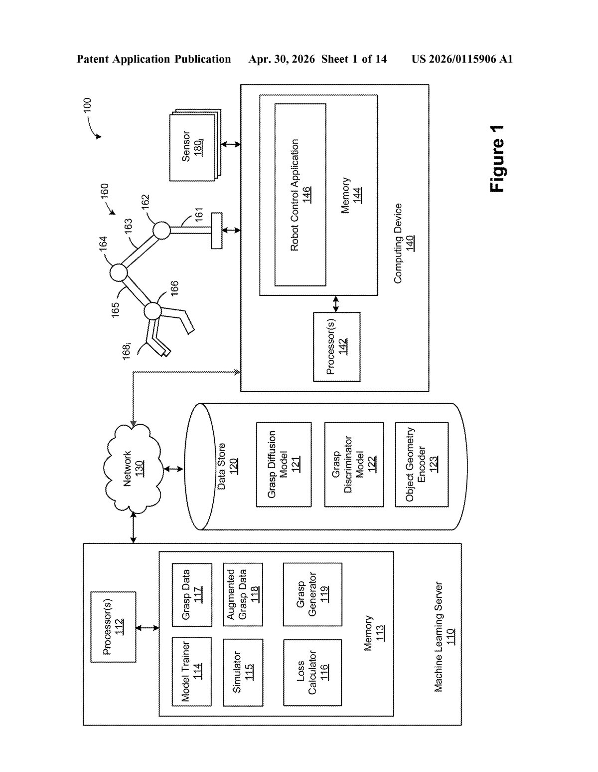 Nvidia Patent: Two-Stage AI Pipeline for Robot Grasping — figure from US 2026/0115906 A1