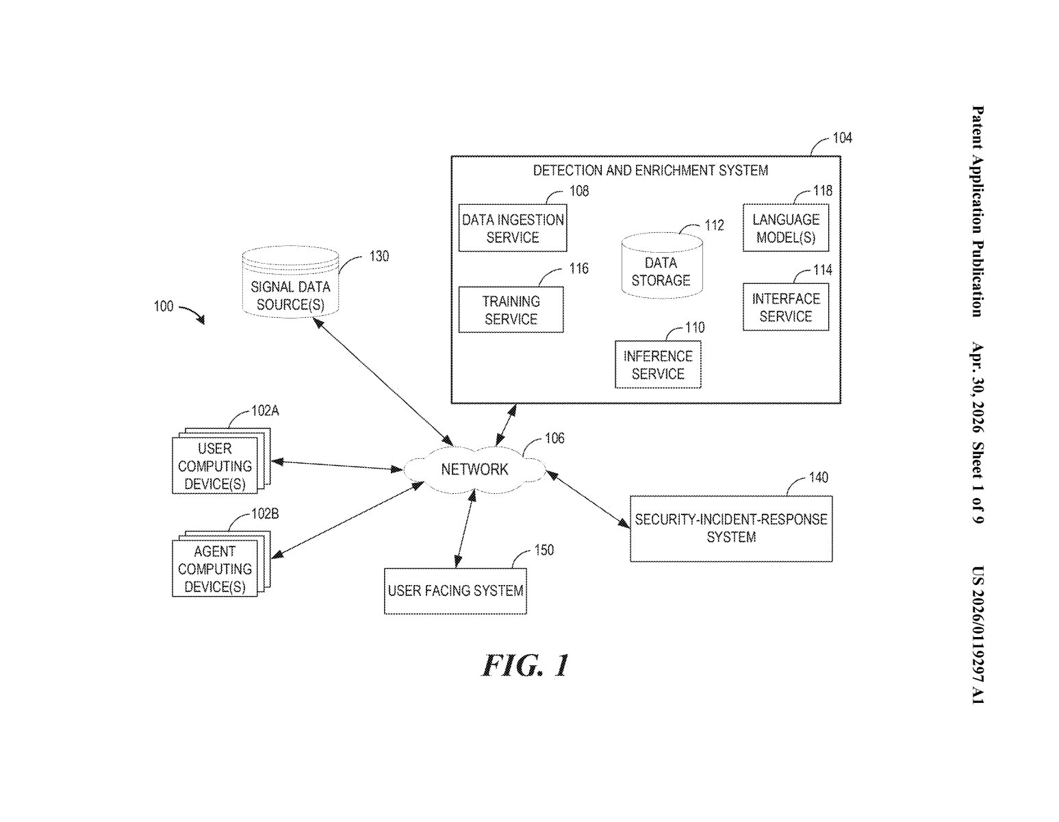Amazon Patent: LLM Reads Emails to Detect Cyberattacks — figure from US 2026/0119297 A1