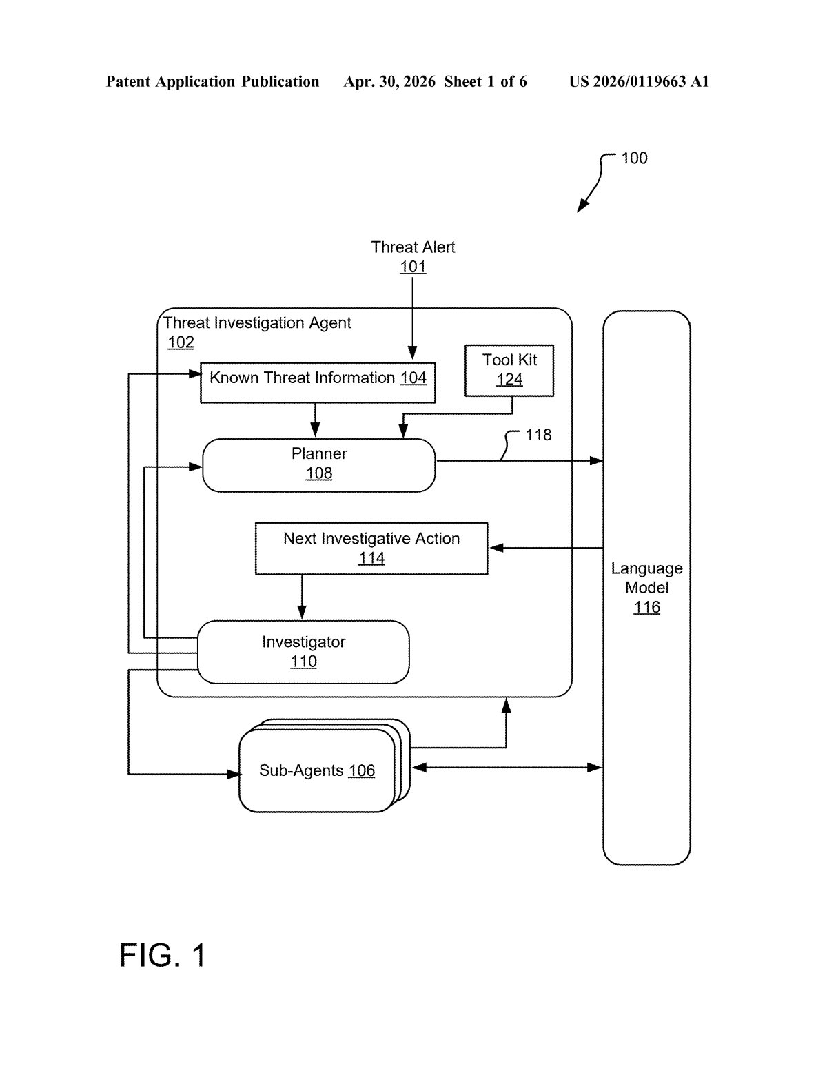 Microsoft's AI Security Agent Patent Explained — figure from US 2026/0119663 A1
