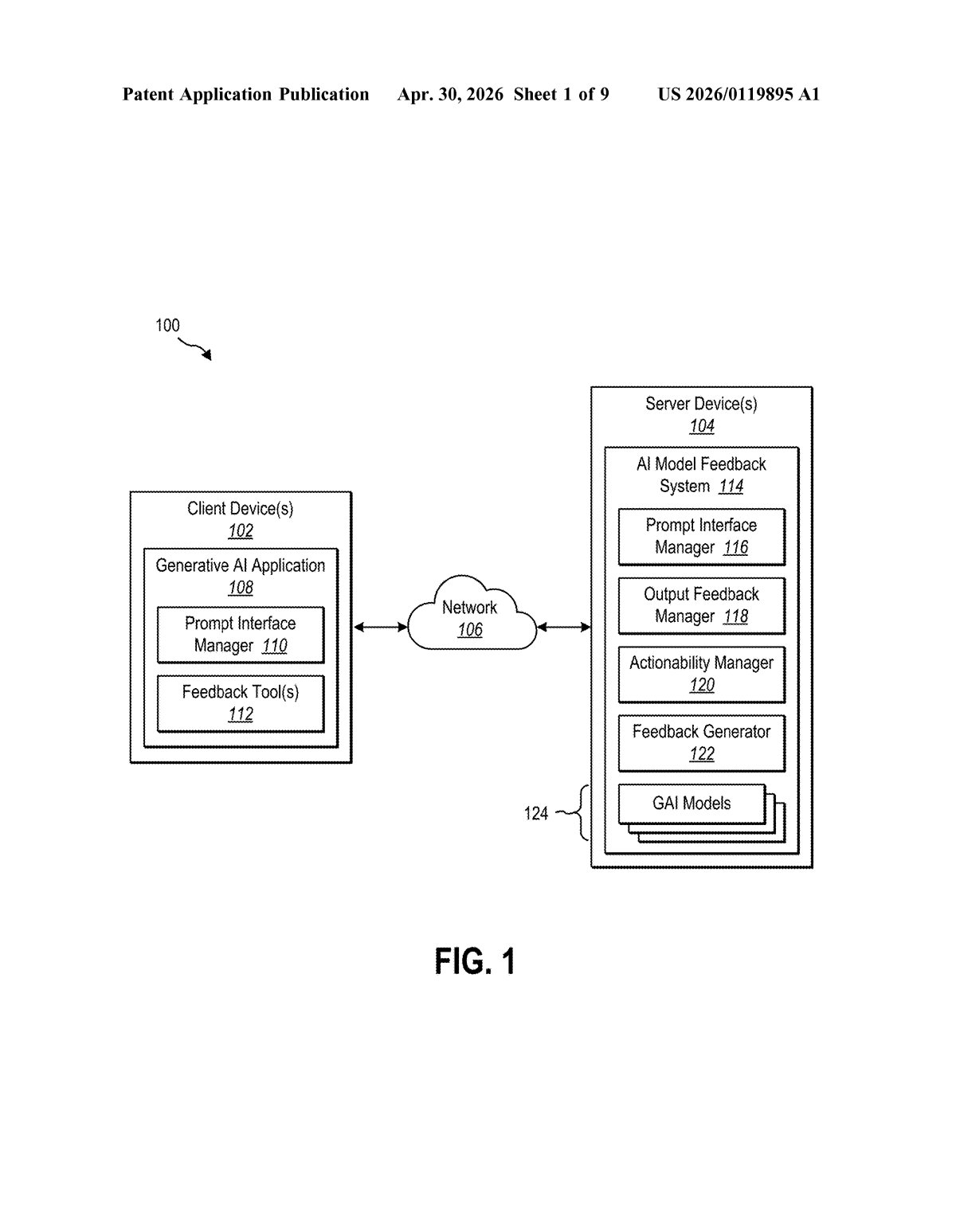 Microsoft Patent: AI Prompt Rewriter From User Feedback — figure from US 2026/0119895 A1