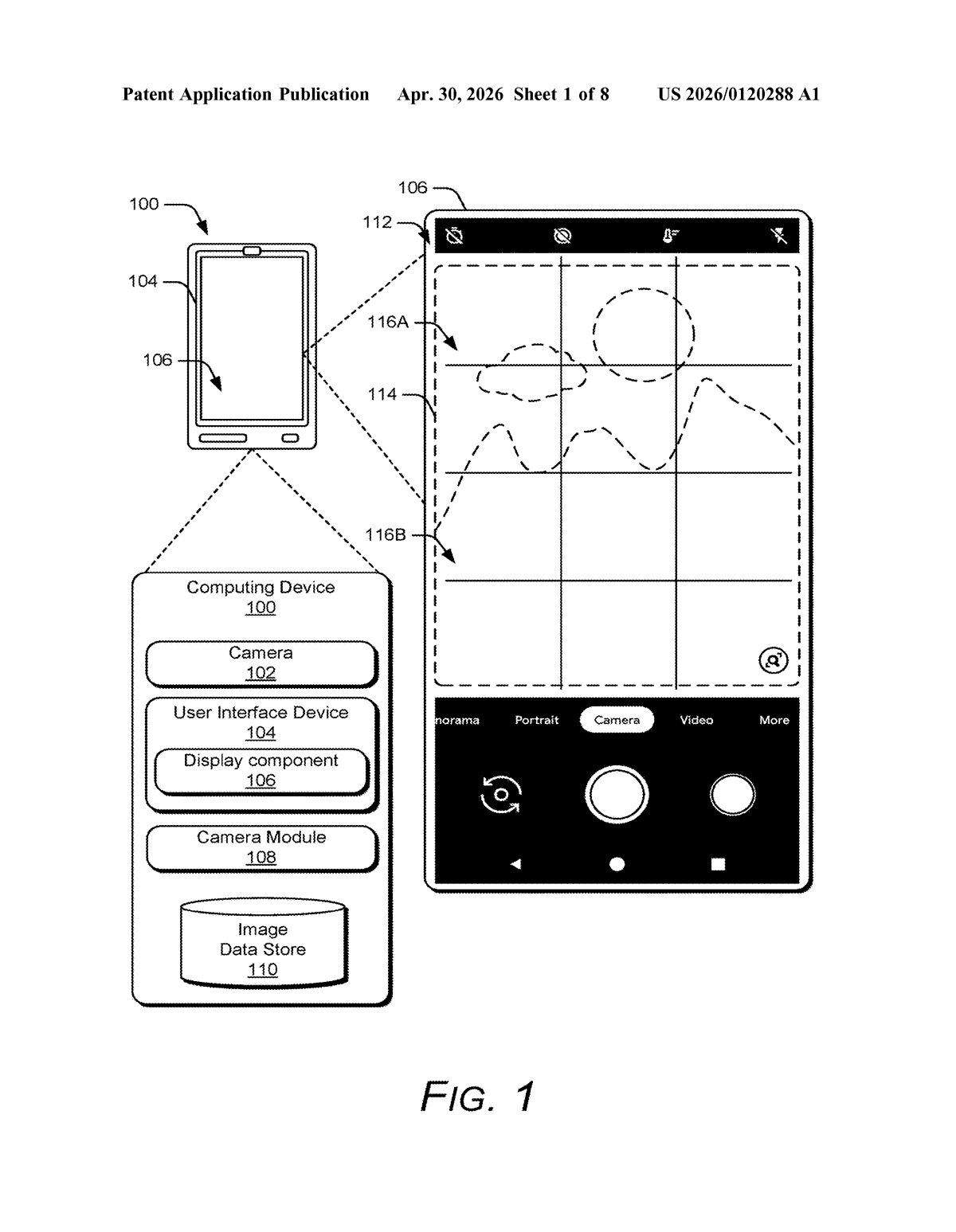 Google Patent: Auto Region-Based Photo Editing Explained — figure from US 2026/0120288 A1