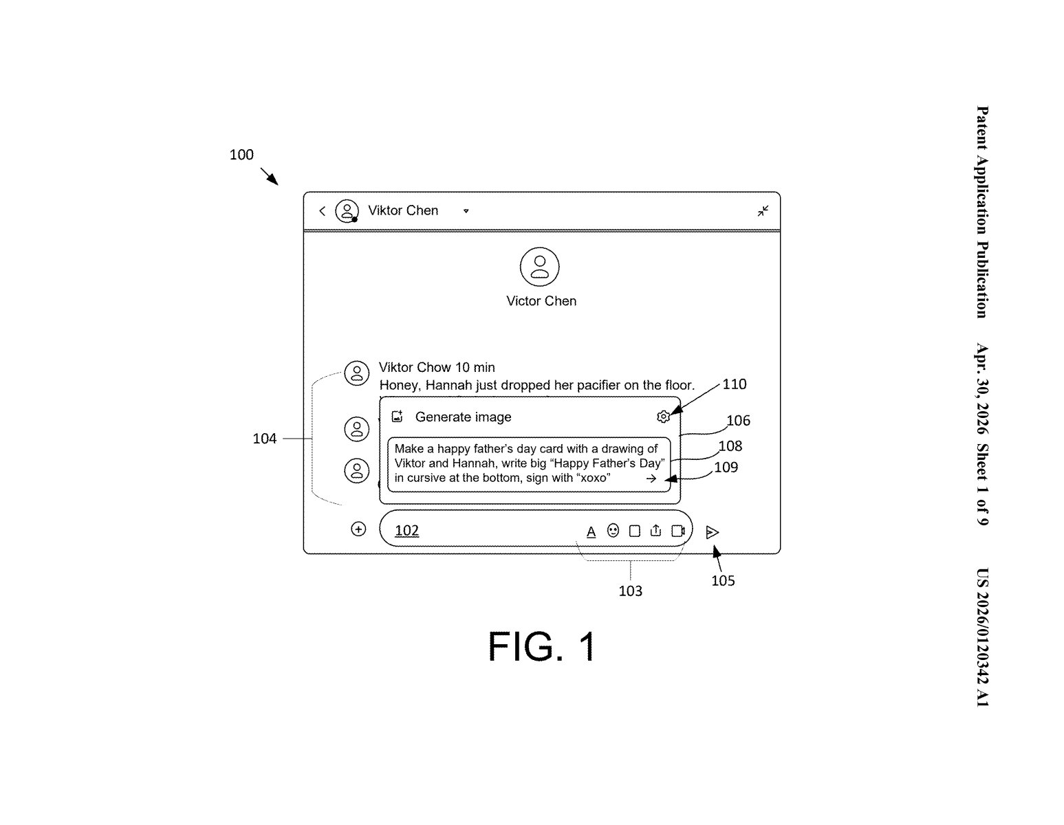 Google Patent: AI Photo Search and Generation in One Box — figure from US 2026/0120342 A1