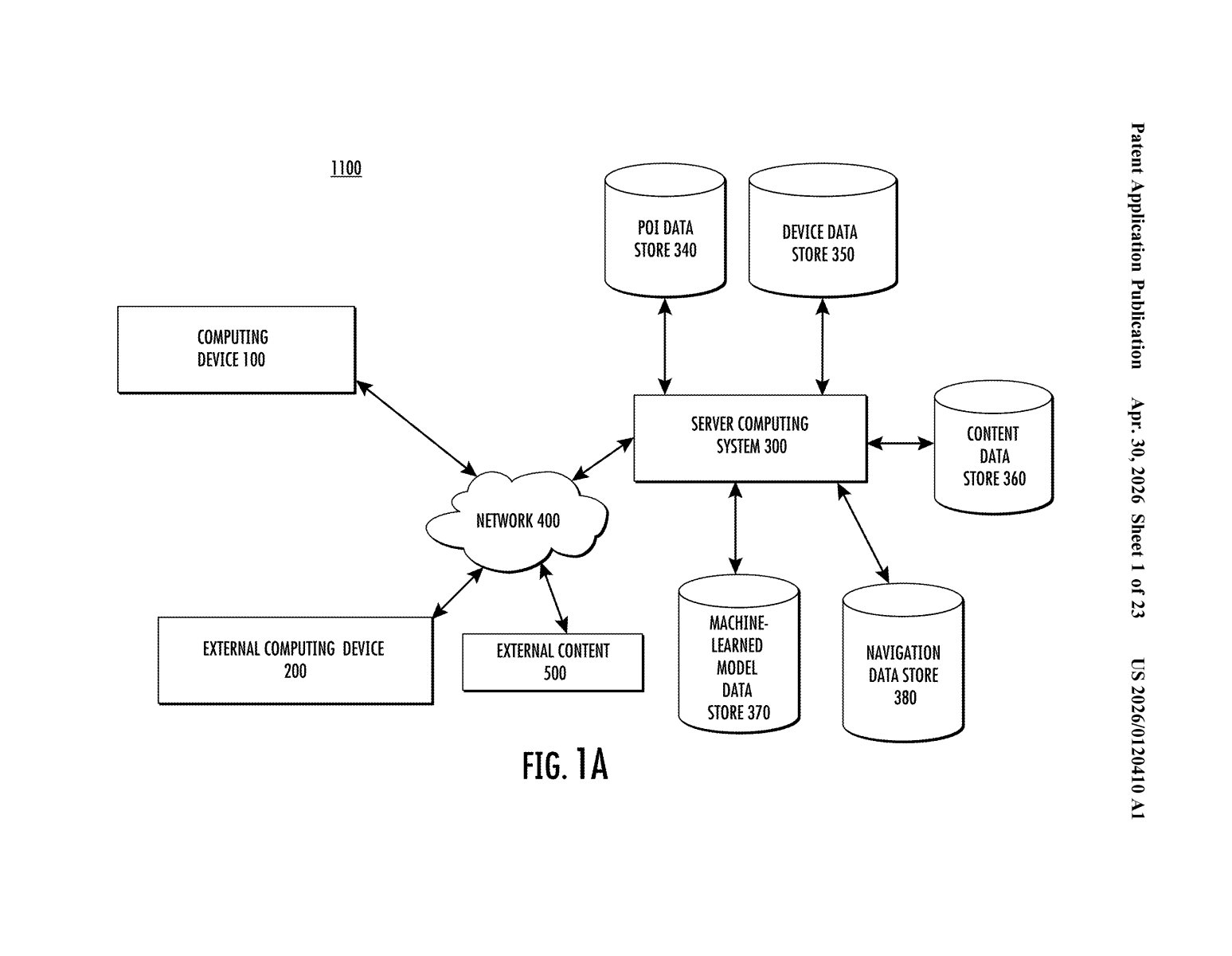 Google Patent: Split 3D Rendering Between Device and Cloud — figure from US 2026/0120410 A1