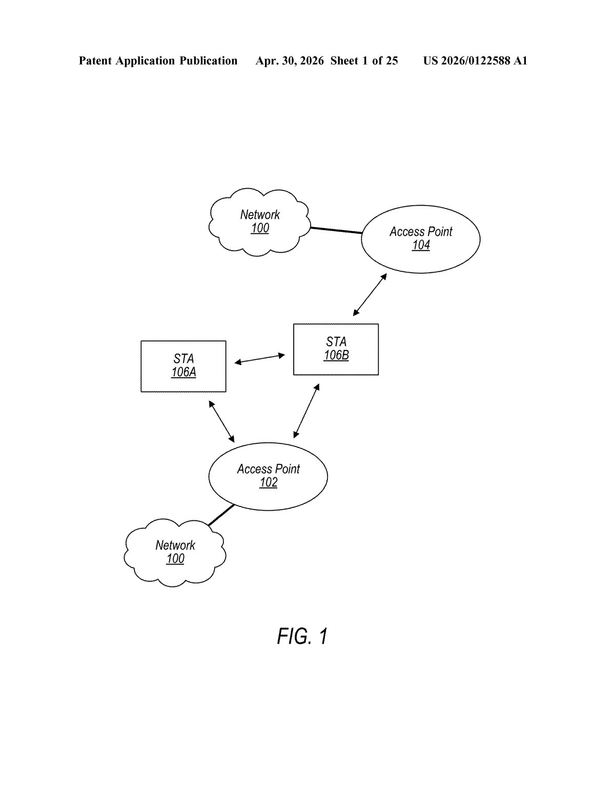 Apple Patent: Wi-Fi Access Points Coordinate Transmissions — figure from US 2026/0122588 A1