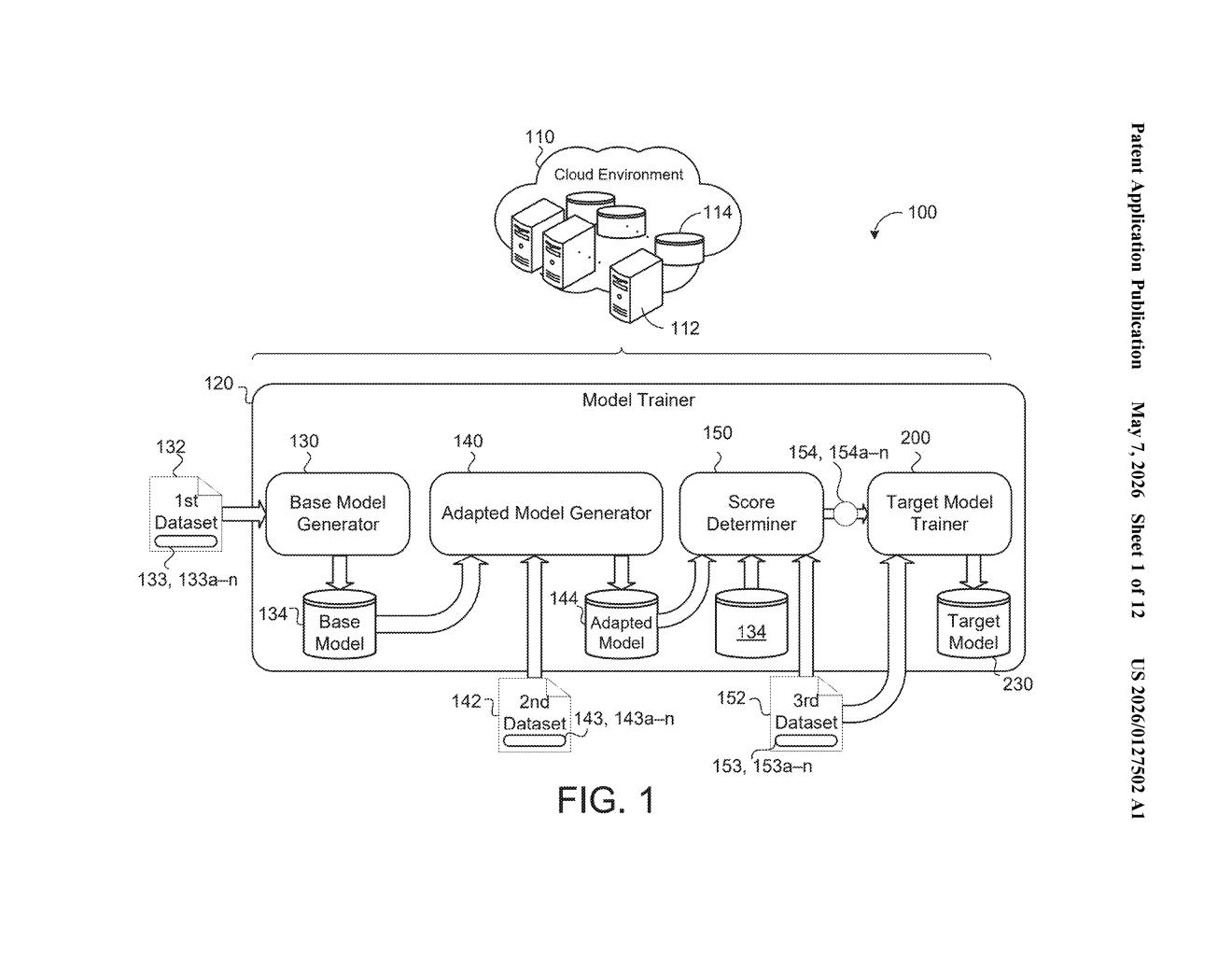 Google Patent: Contrastive Data Selection for AI Training — figure from US 2026/0127502 A1