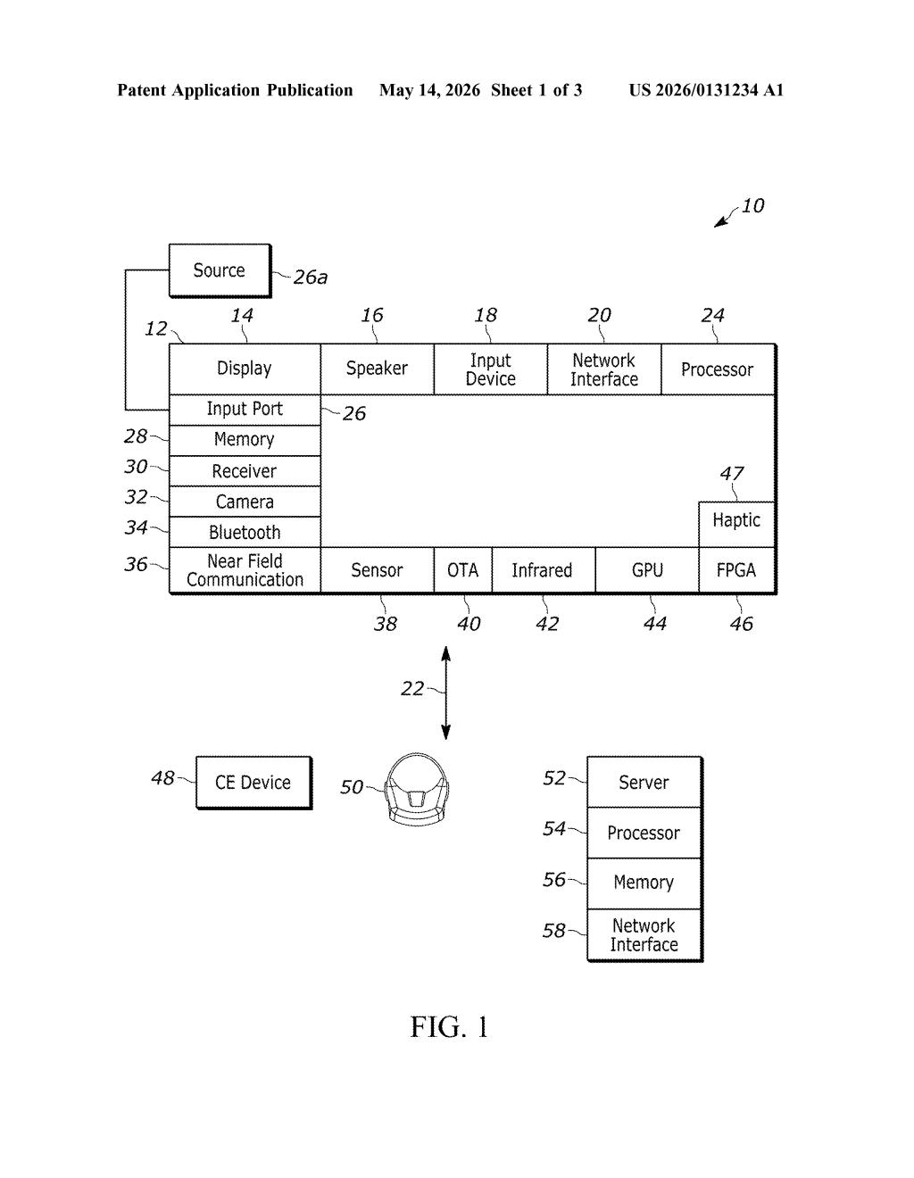 Sony Patent: AI Game Controls From Camera, Motion & Audio — figure from US 2026/0131234 A1