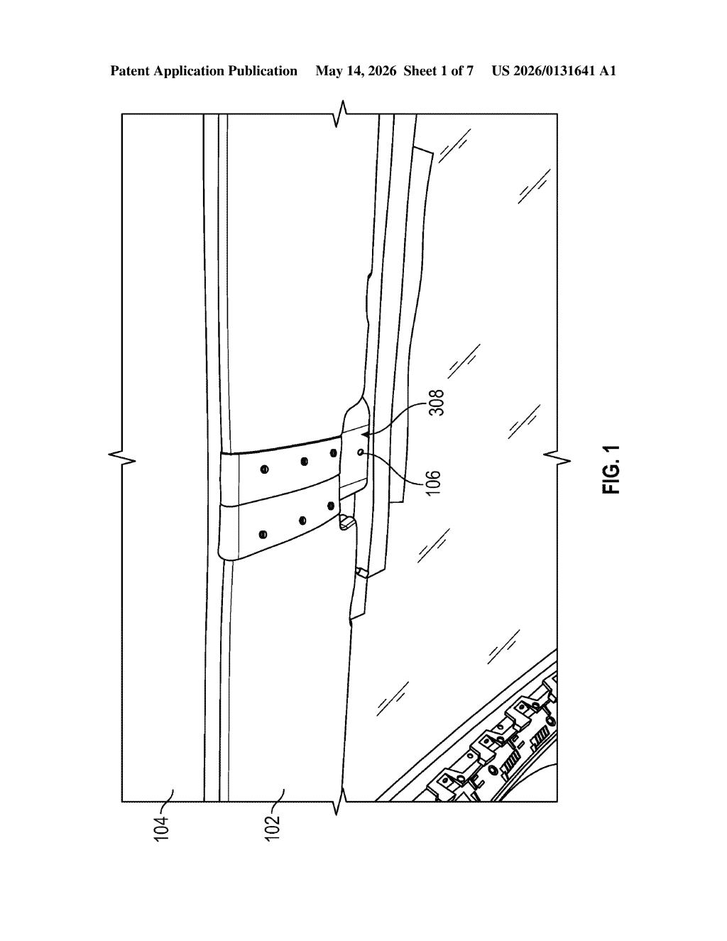 Tesla Patent: Magnetic Splittable Sun Visor Explained — figure from US 2026/0131641 A1