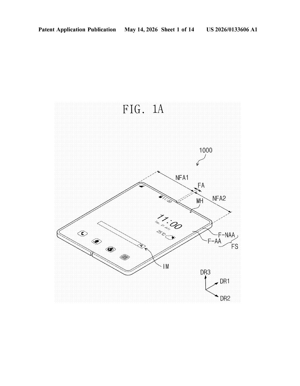 Samsung Patent: Foldable Display Window Film Stack — figure from US 2026/0133606 A1