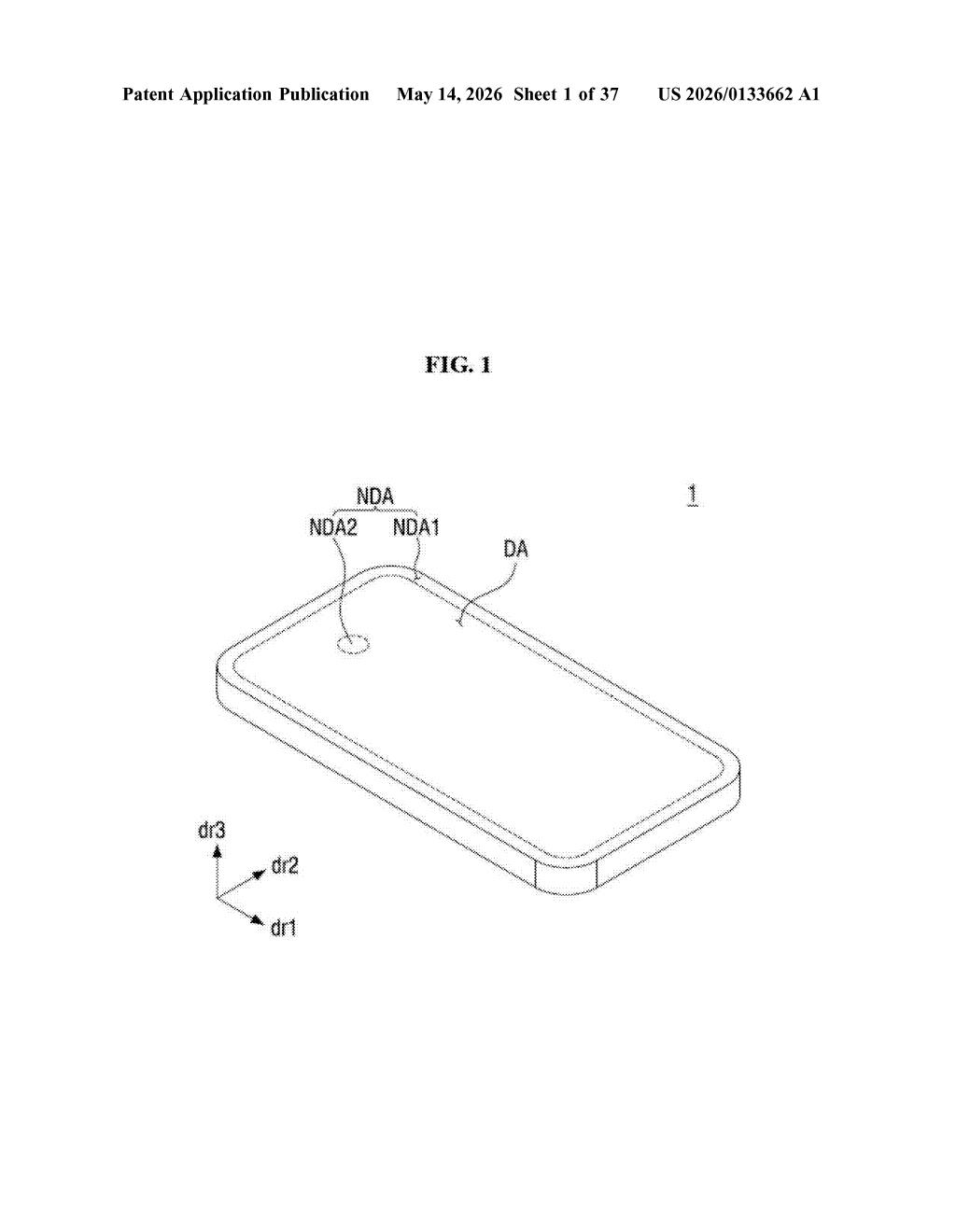 Samsung Patent: Display With Hole-Punch Sensor Routing — figure from US 2026/0133662 A1