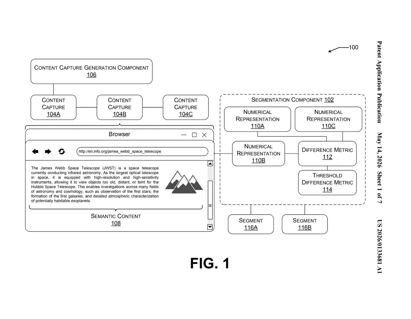 Microsoft Patent: AI Screenshot Segmentation Explained — figure from US 2026/0133681 A1
