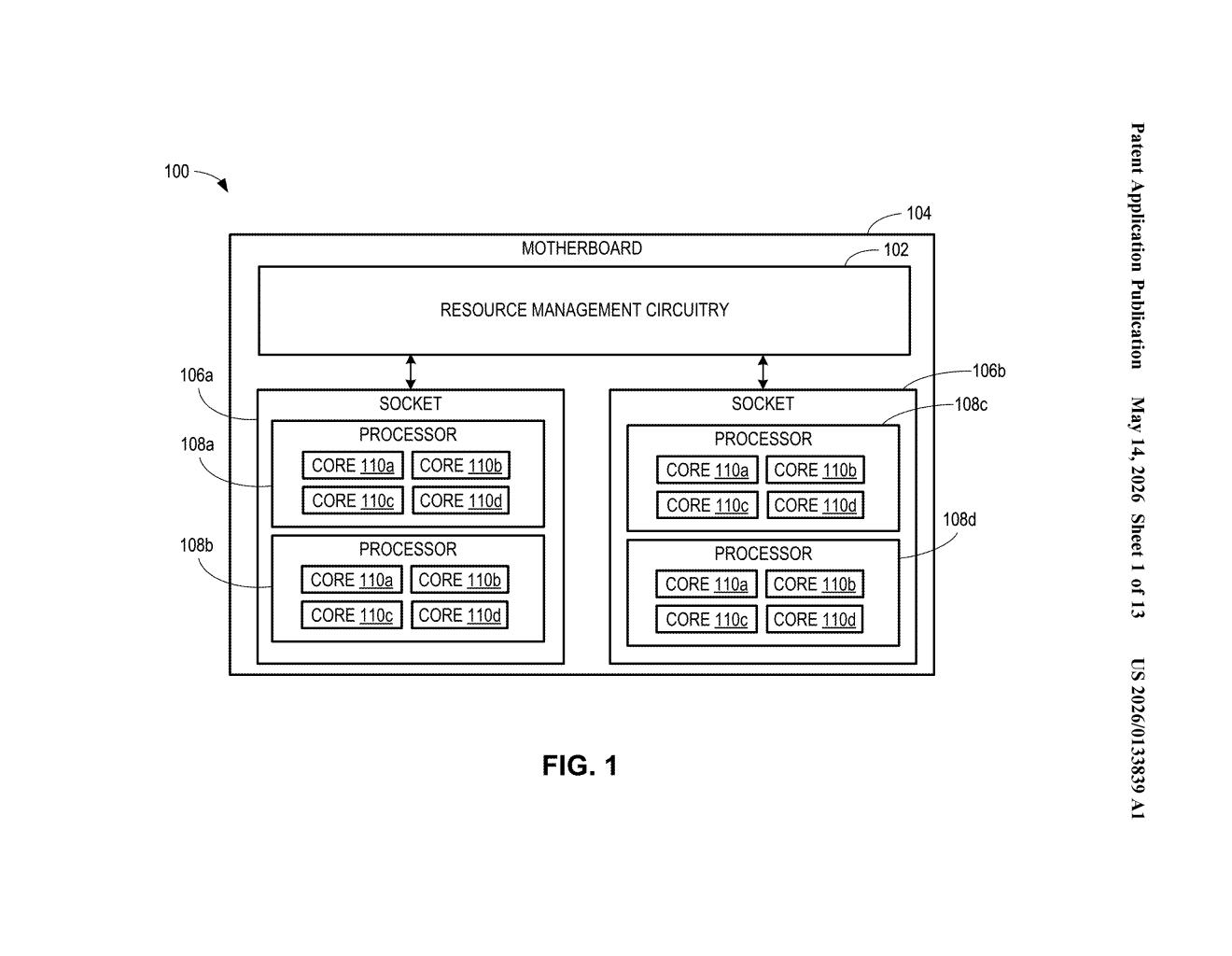 Intel Patent: Hierarchical CPU Resource Tracking Explained — figure from US 2026/0133839 A1