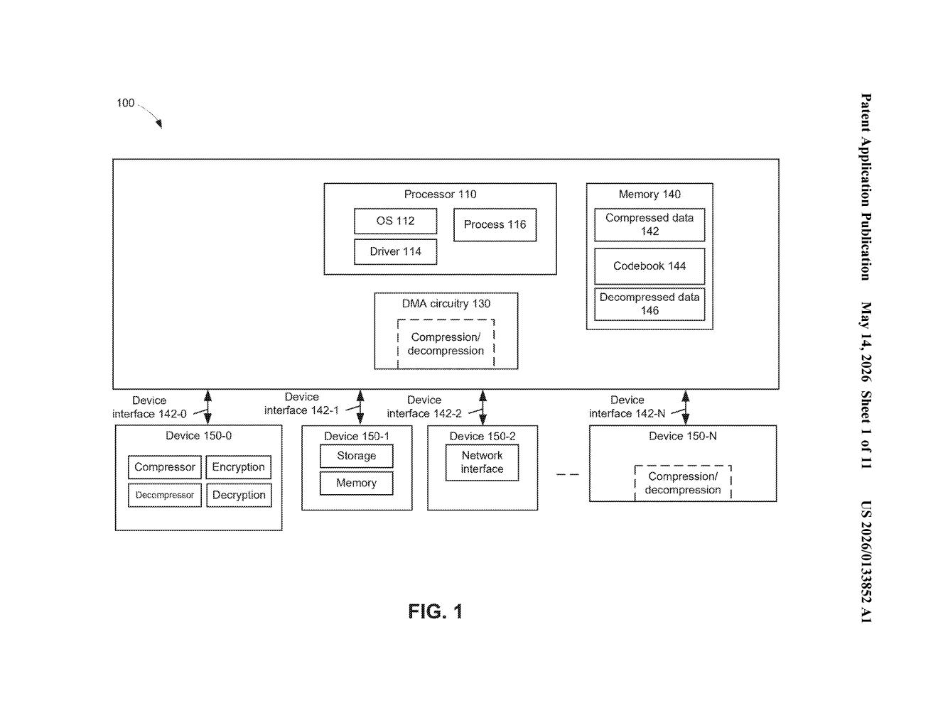 Intel Patent: Adaptive Inline Codebook Compression Explained — figure from US 2026/0133852 A1