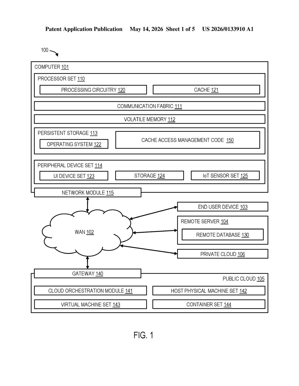 IBM Patent: Network Cache Resiliency for Virtual Machines — figure from US 2026/0133910 A1
