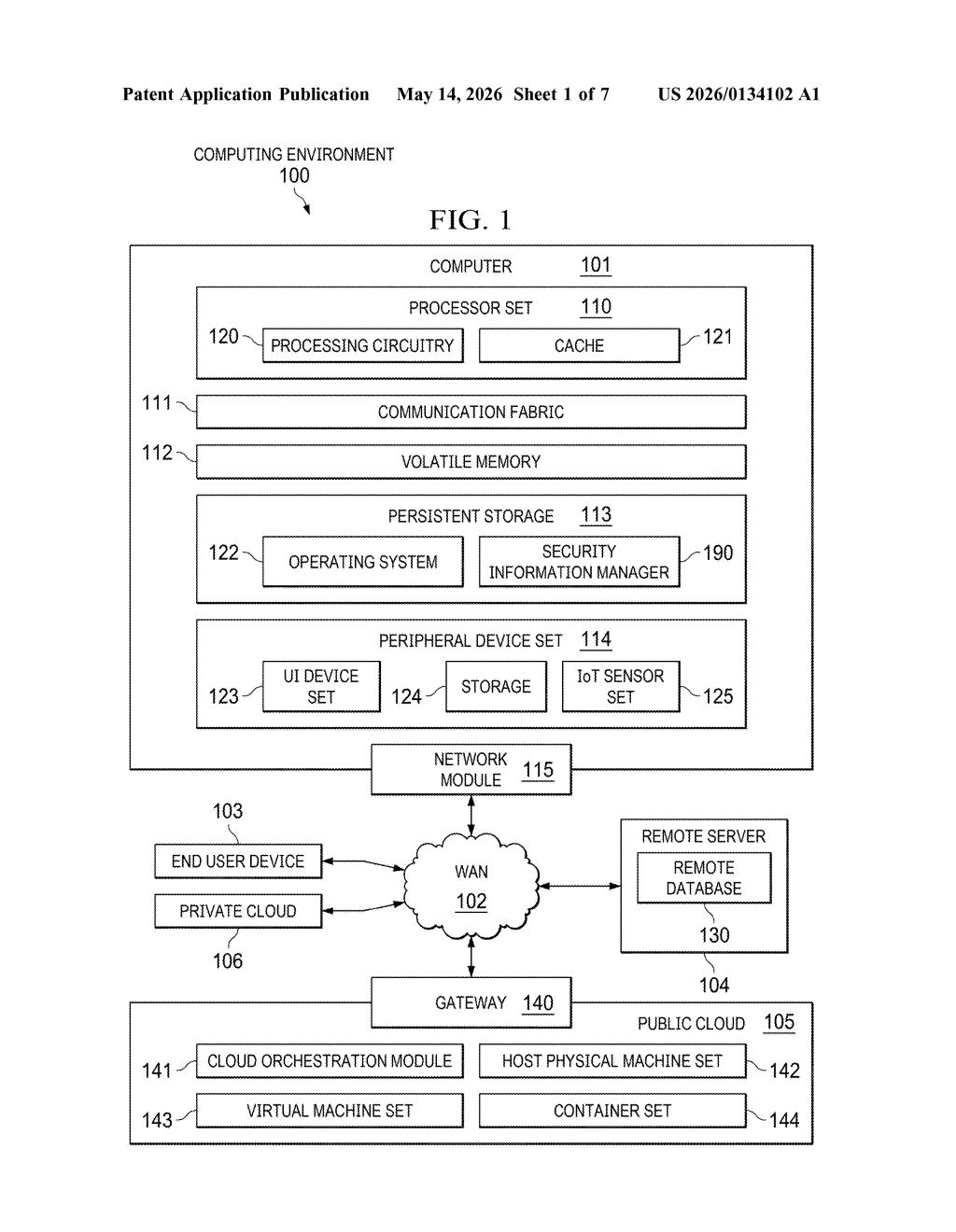 IBM Patent: Managing Security Versions in Kubernetes — figure from US 2026/0134102 A1