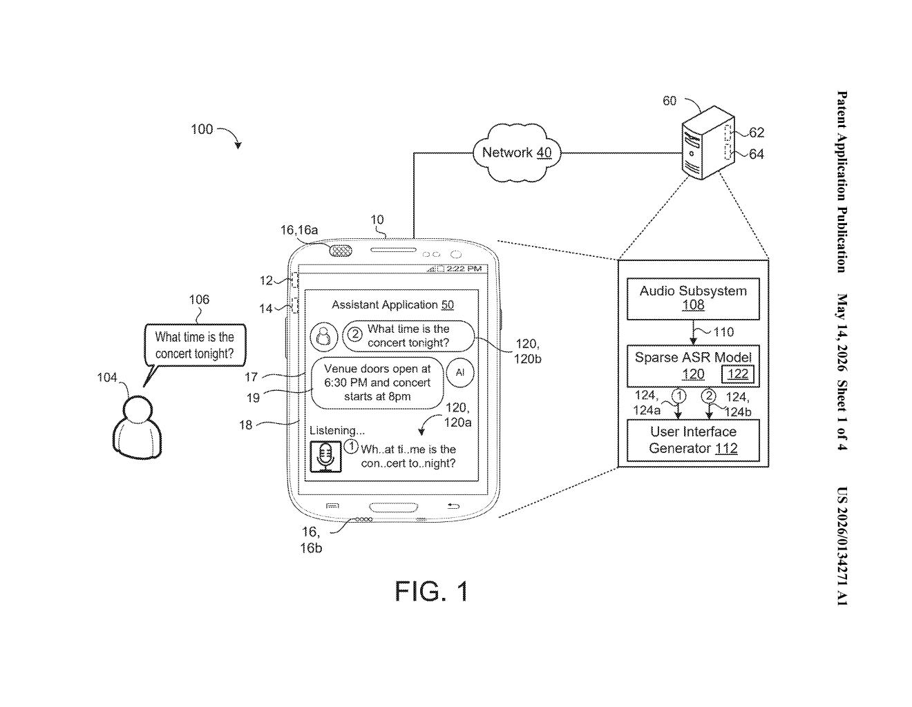 Google Patent: Sparsity Mask Learning for Leaner ML Models — figure from US 2026/0134271 A1