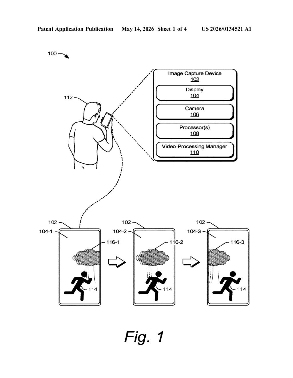Google Patent: Real-Time Video Distortion Removal — figure from US 2026/0134521 A1