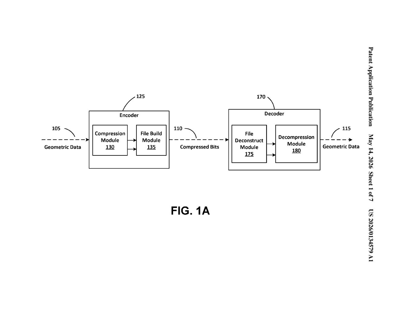 Google Patent: 3D Mesh Compression Prediction Scheme — figure from US 2026/0134579 A1