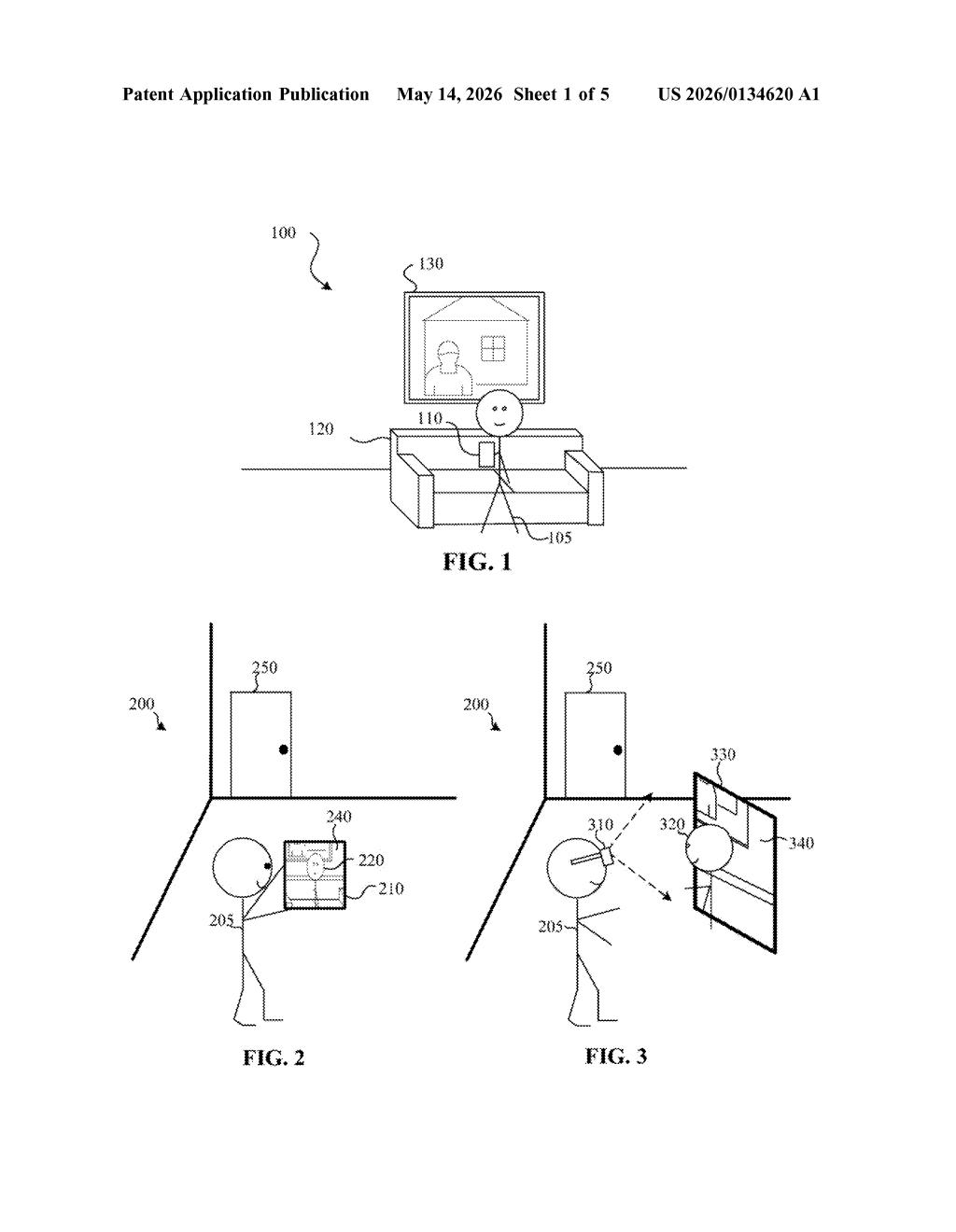 Apple Patent: 3D Depth in Video Calls for Vision Pro — figure from US 2026/0134620 A1