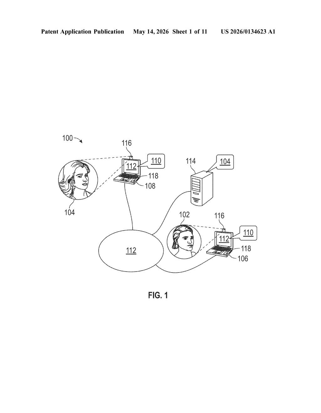 Microsoft Patent: Gaussian Splatting Avatars From One Photo — figure from US 2026/0134623 A1