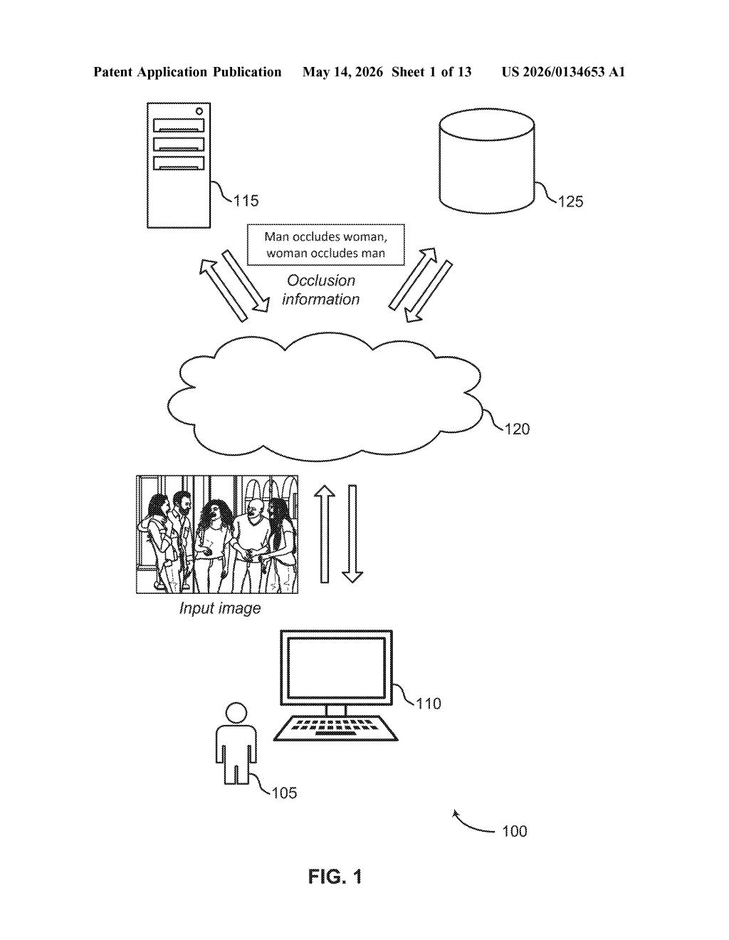 Adobe Patent: Object Occlusion Detection for Image Editing — figure from US 2026/0134653 A1