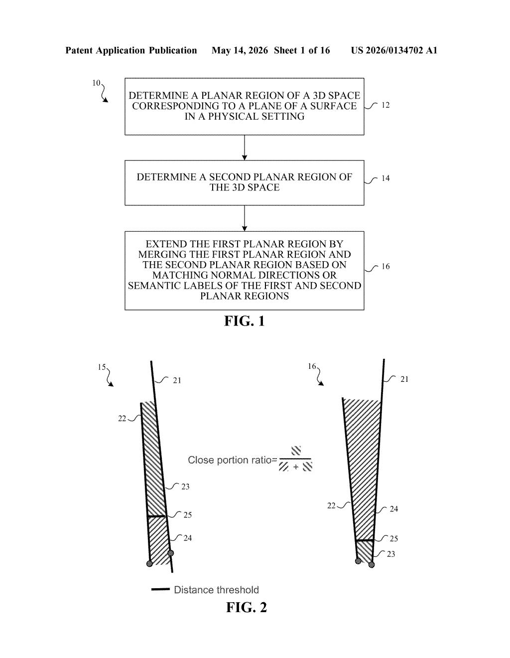 Apple Patent: Smarter Plane Detection for AR Surfaces — figure from US 2026/0134702 A1
