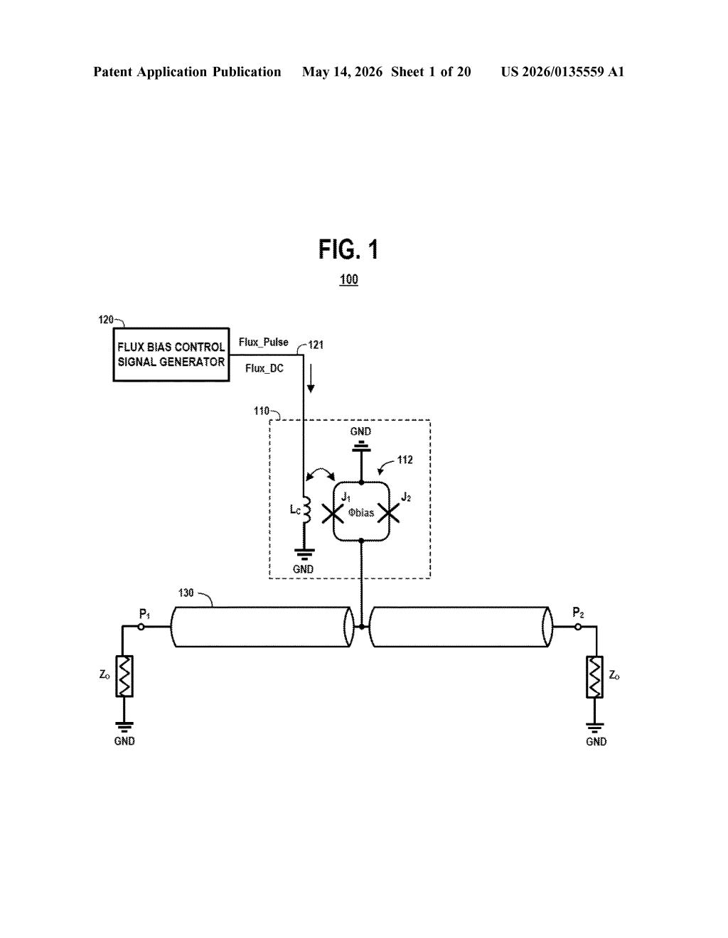 IBM Patent: Superconducting Switch for Quantum Signal Routing — figure from US 2026/0135559 A1