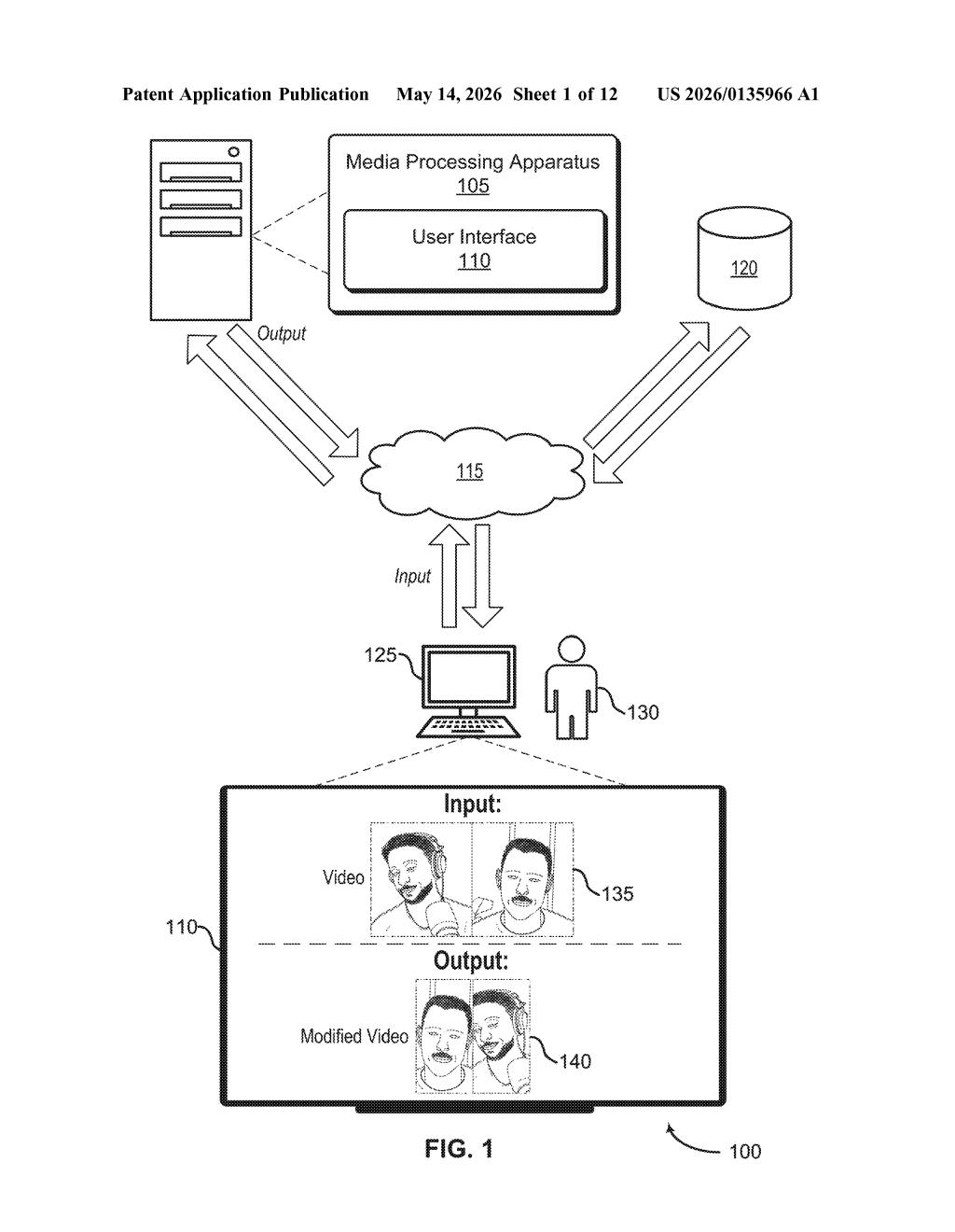 Adobe Patent: Entity-Aware Video Reframing Explained — figure from US 2026/0135966 A1