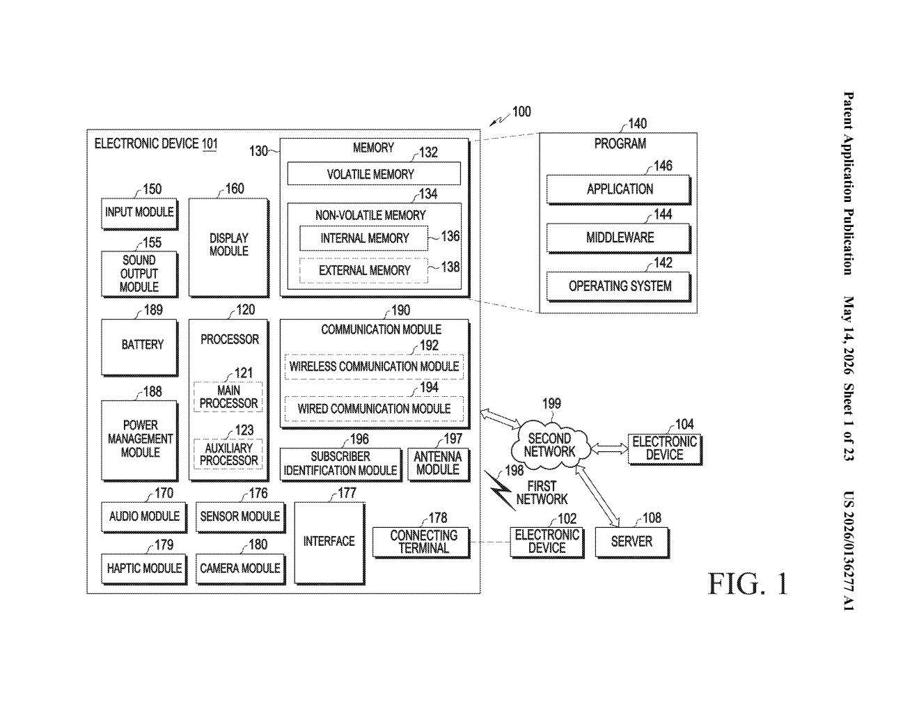 Samsung Patent: Satellite Fallback for Lost Cell Coverage — figure from US 2026/0136277 A1