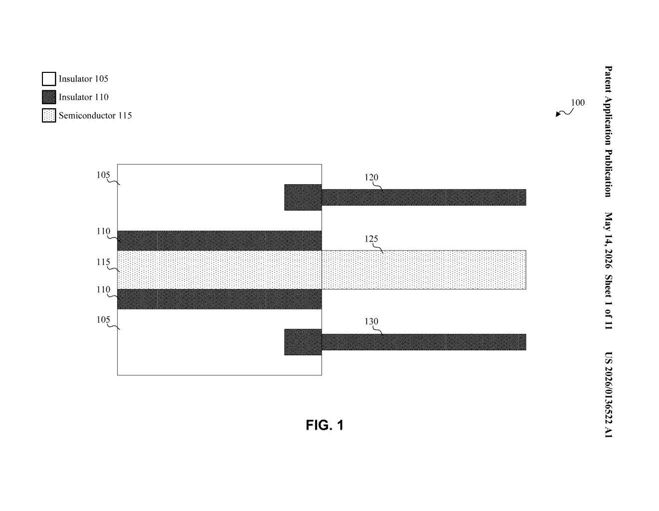 Samsung Patent: Selective Metal Deposition for Memory Transistors — figure from US 2026/0136522 A1