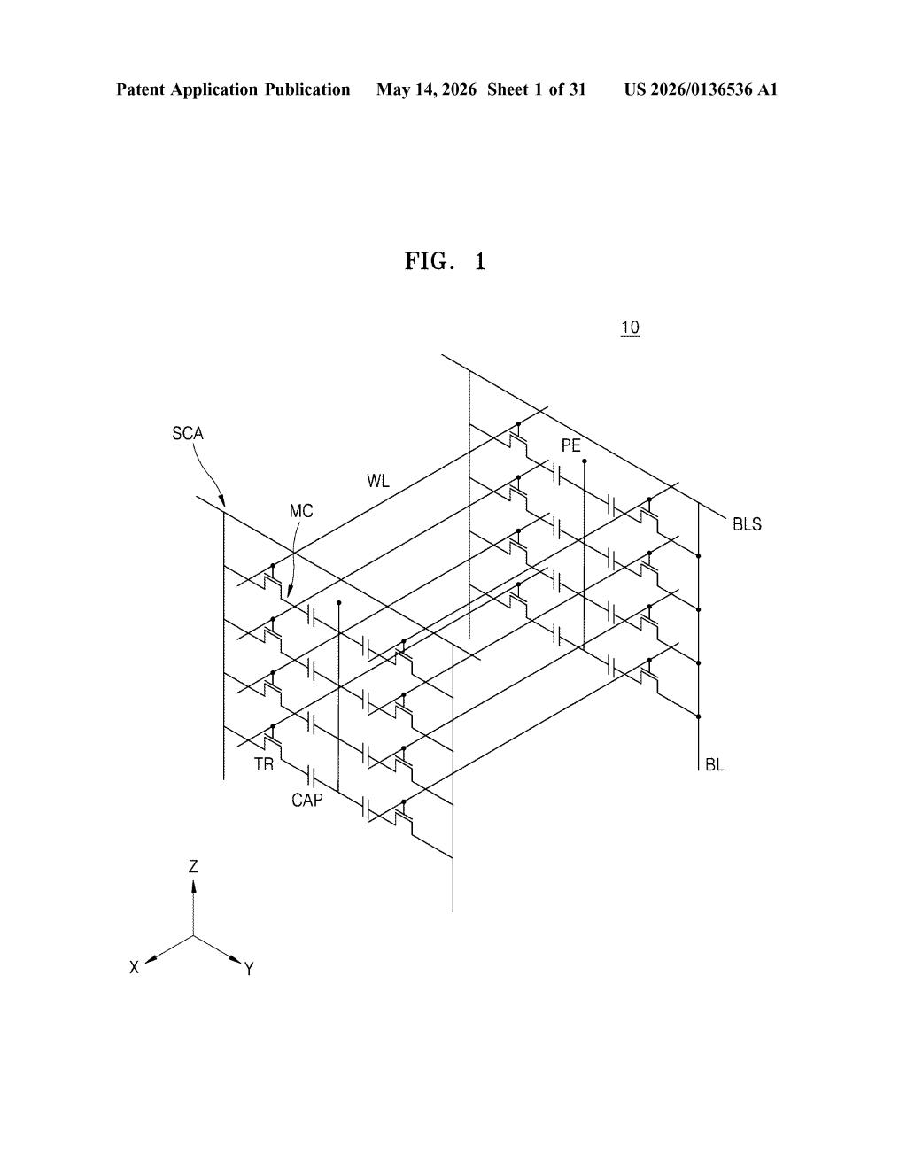 Samsung Patent: 3D Memory Chip Manufacturing Method — figure from US 2026/0136536 A1