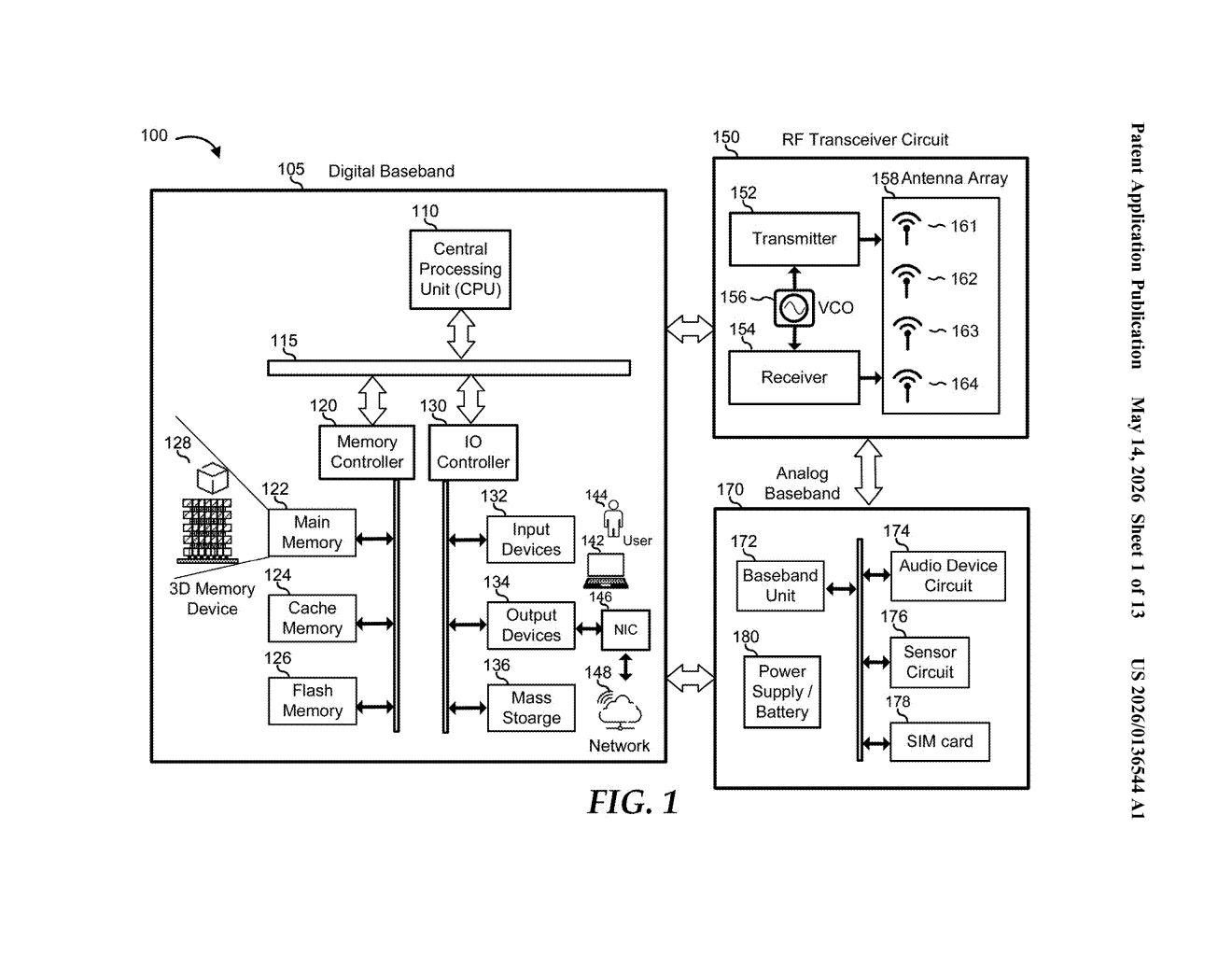Samsung Patent: 3D Memory Barrier Structure Explained — figure from US 2026/0136544 A1