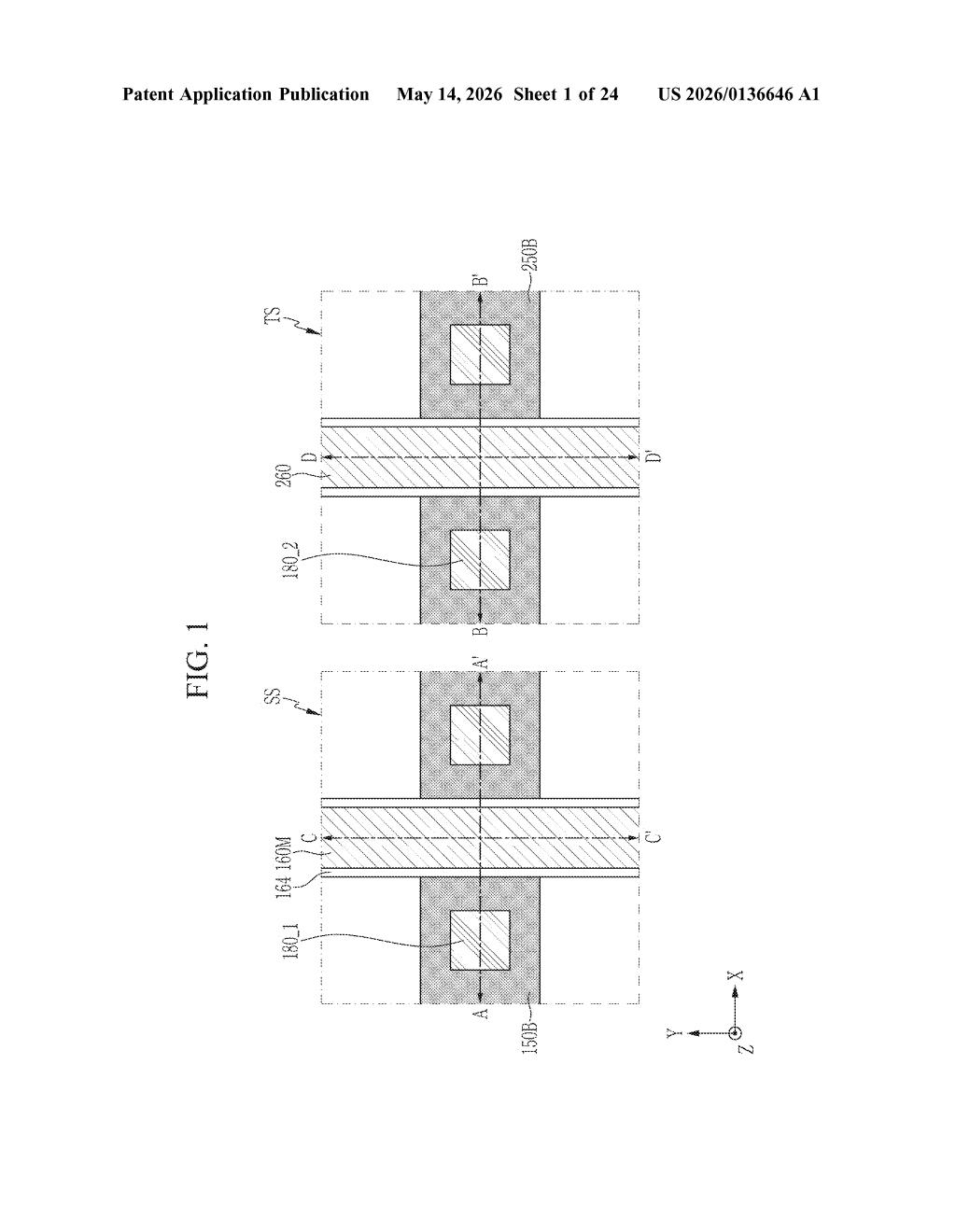 Samsung Patent: Stacked Nanosheet Transistor with PN Junction — figure from US 2026/0136646 A1