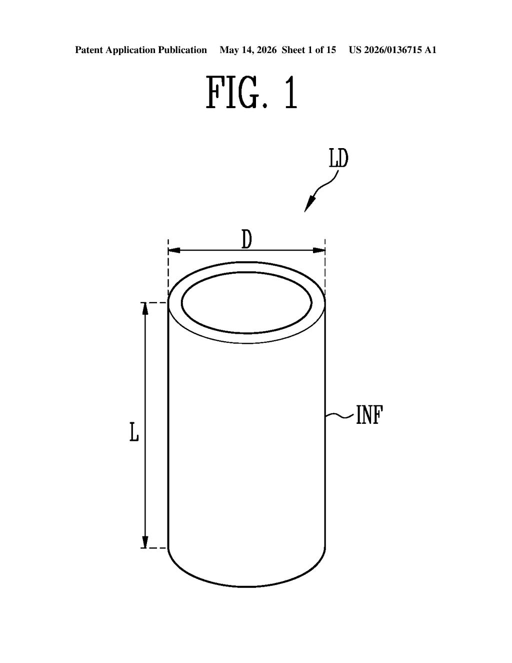 Samsung Display Patent: Dual-Zone LED Active Layer — figure from US 2026/0136715 A1