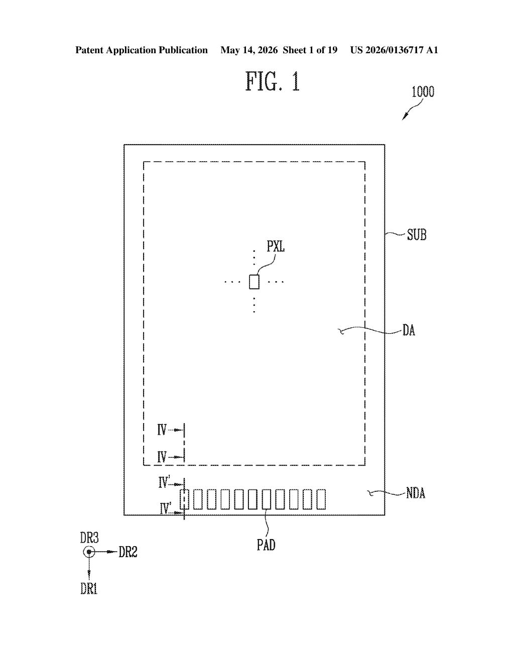 Samsung Display Patent: Vertical Transistor LED Display — figure from US 2026/0136717 A1