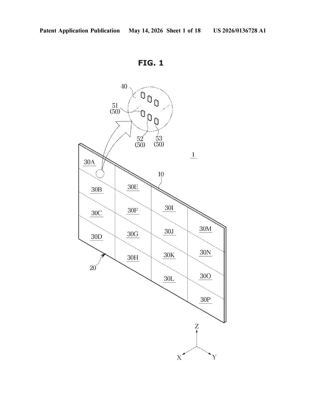 Samsung Patent: Display Module Light-Edge Control — figure from US 2026/0136728 A1