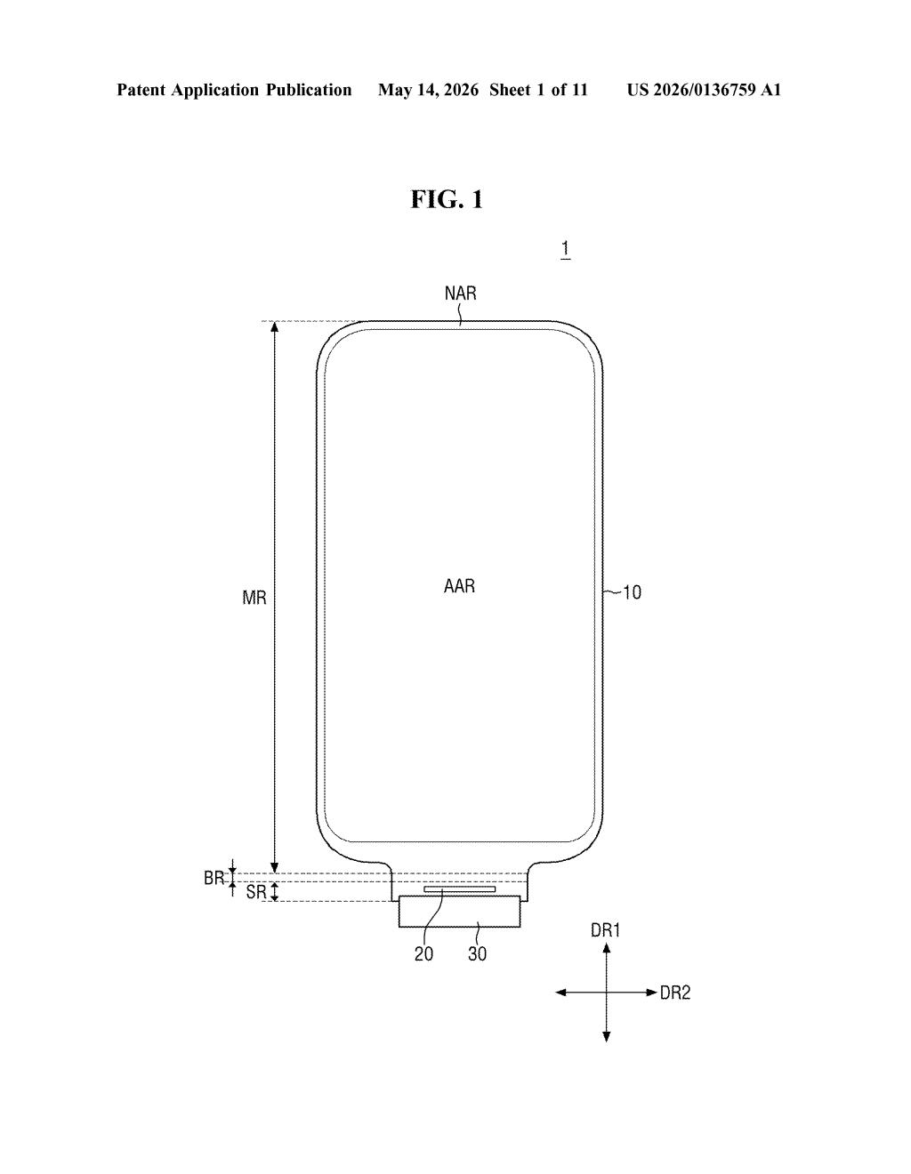 Samsung Patent: OLED Encapsulation Layer Stack Explained — figure from US 2026/0136759 A1
