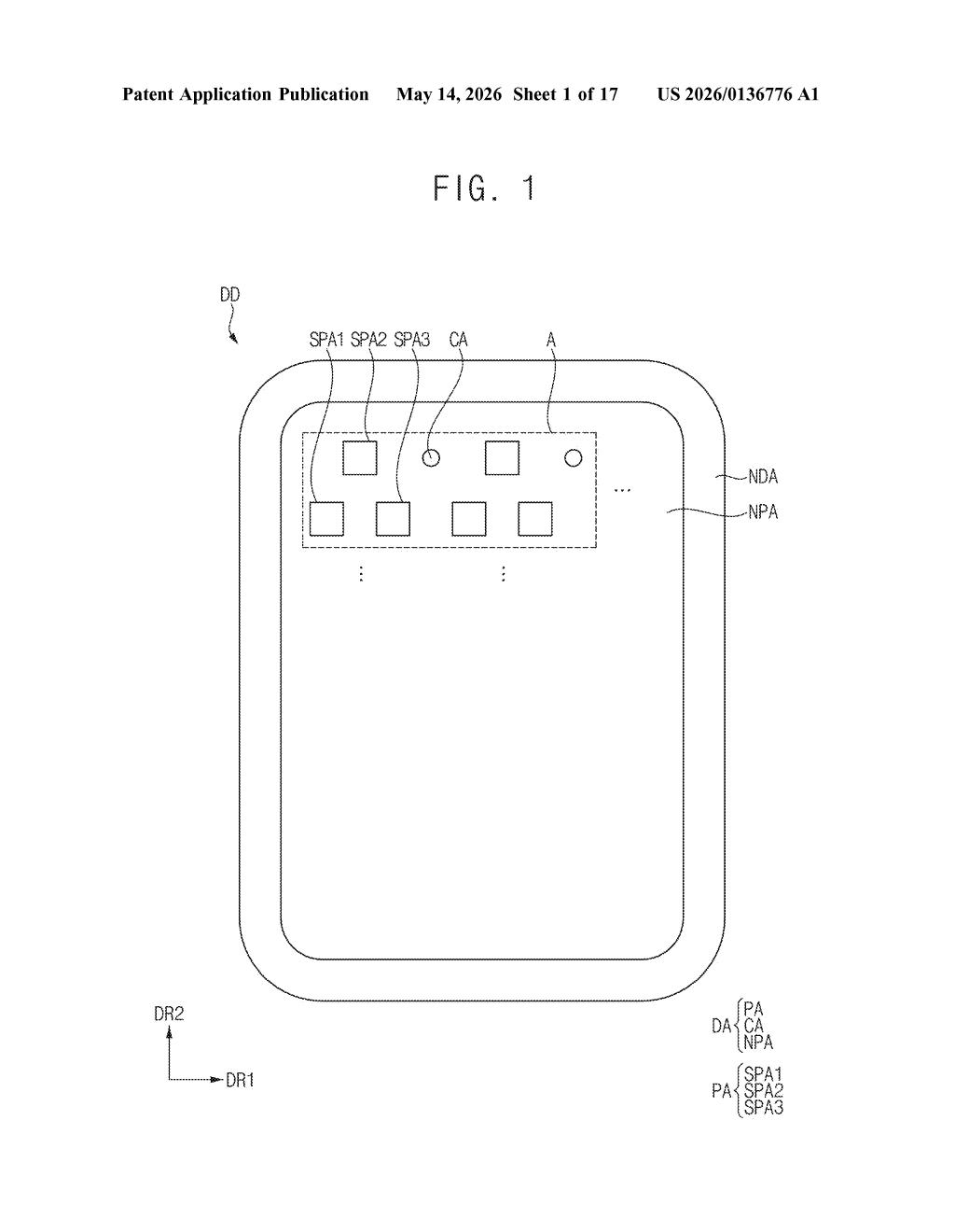 Samsung Display Patent: OLED Pixel Defining Layer Design — figure from US 2026/0136776 A1