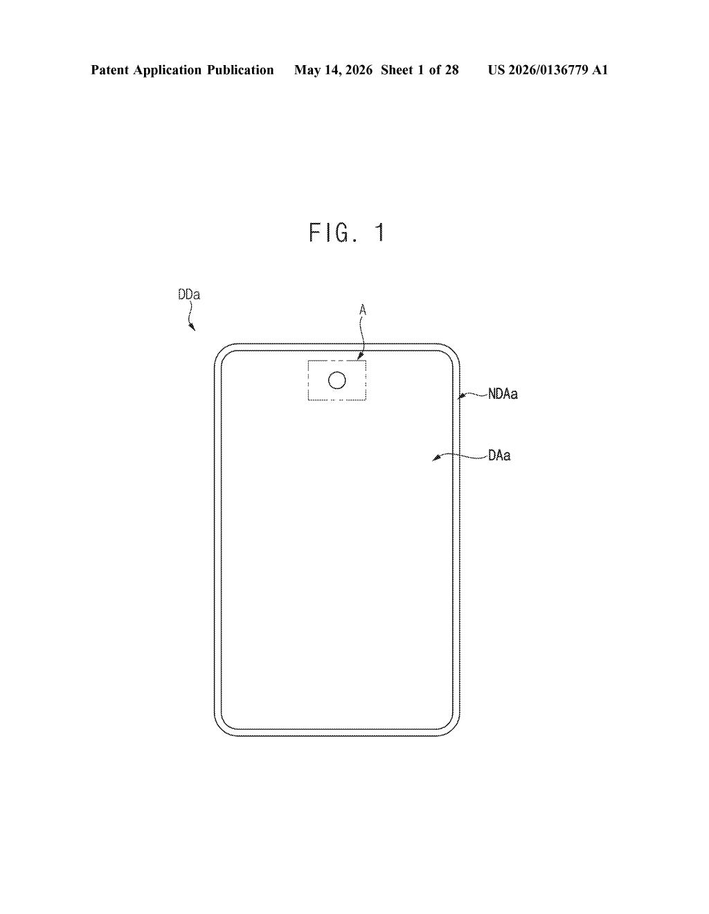 Samsung Display Patent: OLED Hole-Region Encapsulation — figure from US 2026/0136779 A1