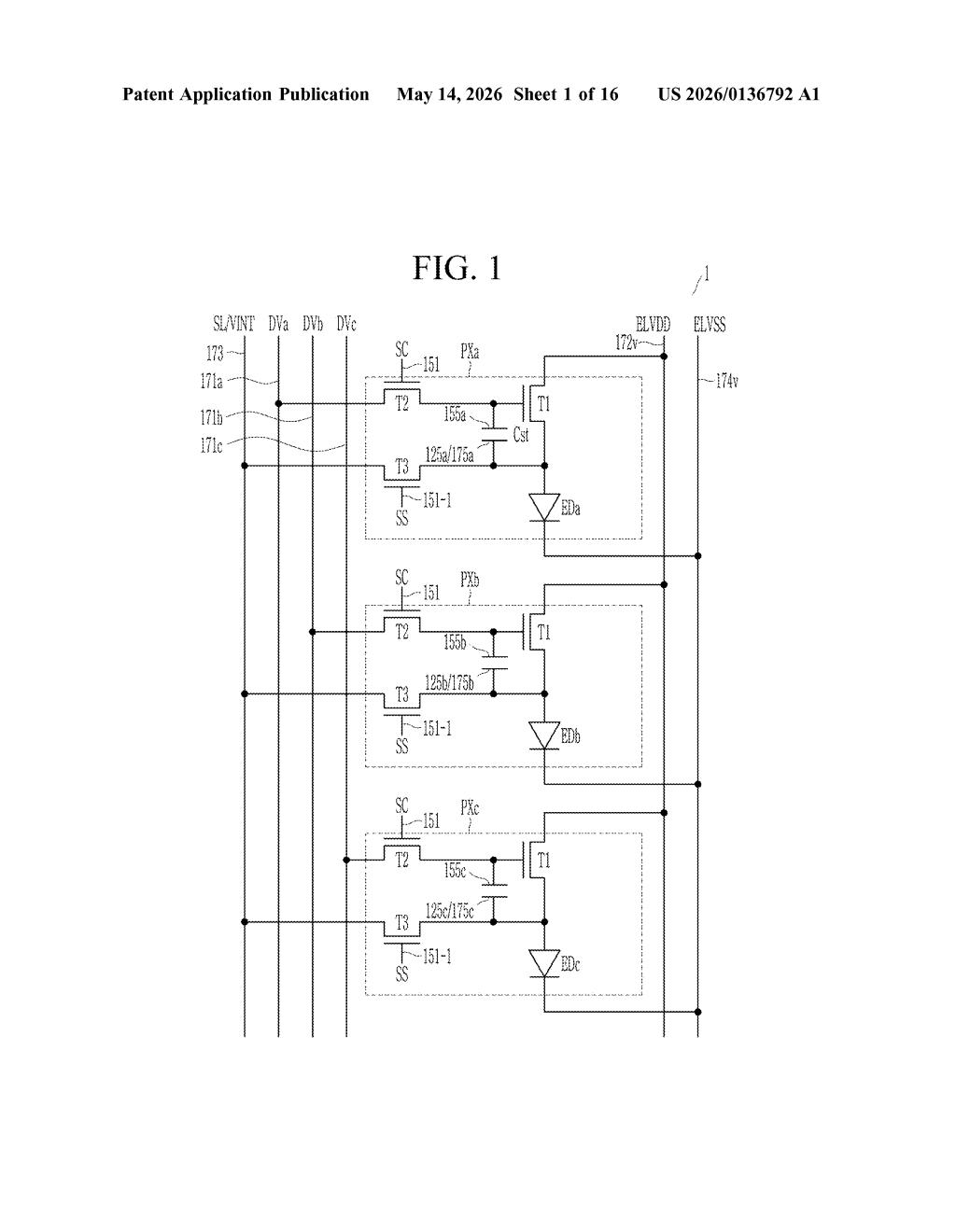 Samsung Display Patent: OLED Semiconductor Layer Layout — figure from US 2026/0136792 A1