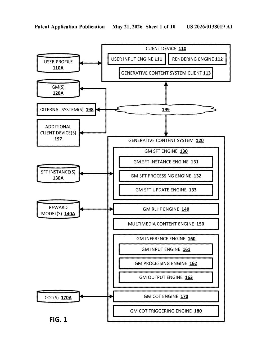 Google Patent: AI Chain-of-Thought Video Game Coach — figure from US 2026/0138019 A1