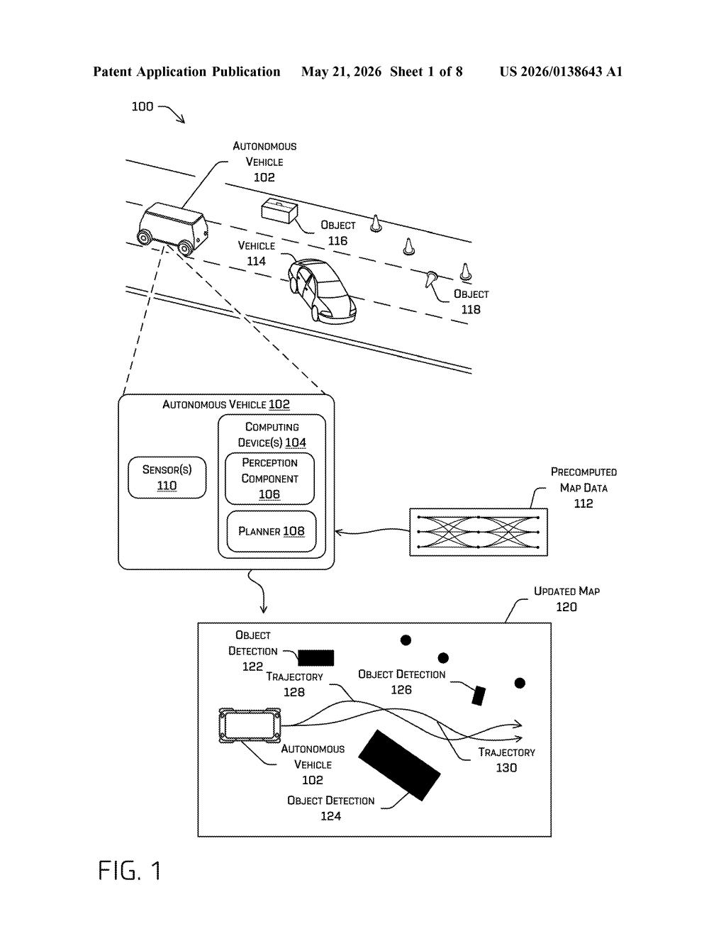 Zoox Patent: Lattice-Based Vehicle Motion Planner Explained — figure from US 2026/0138643 A1