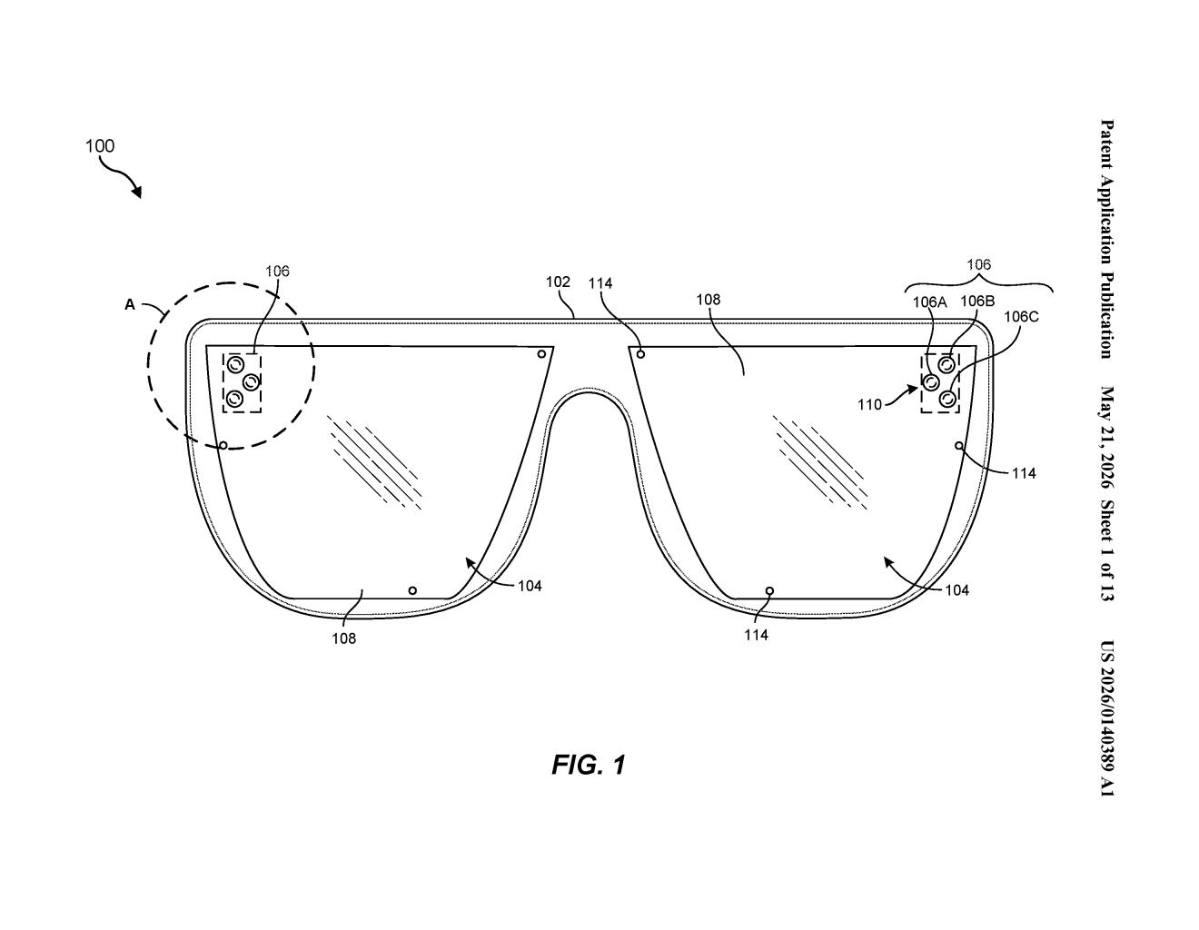 Meta Patent: AR Headset Optical Alignment System — figure from US 2026/0140389 A1