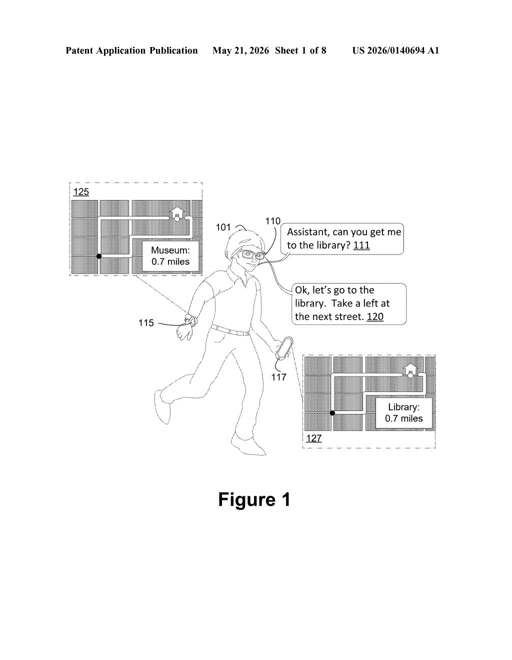 Meta Patent: Wake Word Arbitration for Smart Glasses and Wristbands — figure from US 2026/0140694 A1
