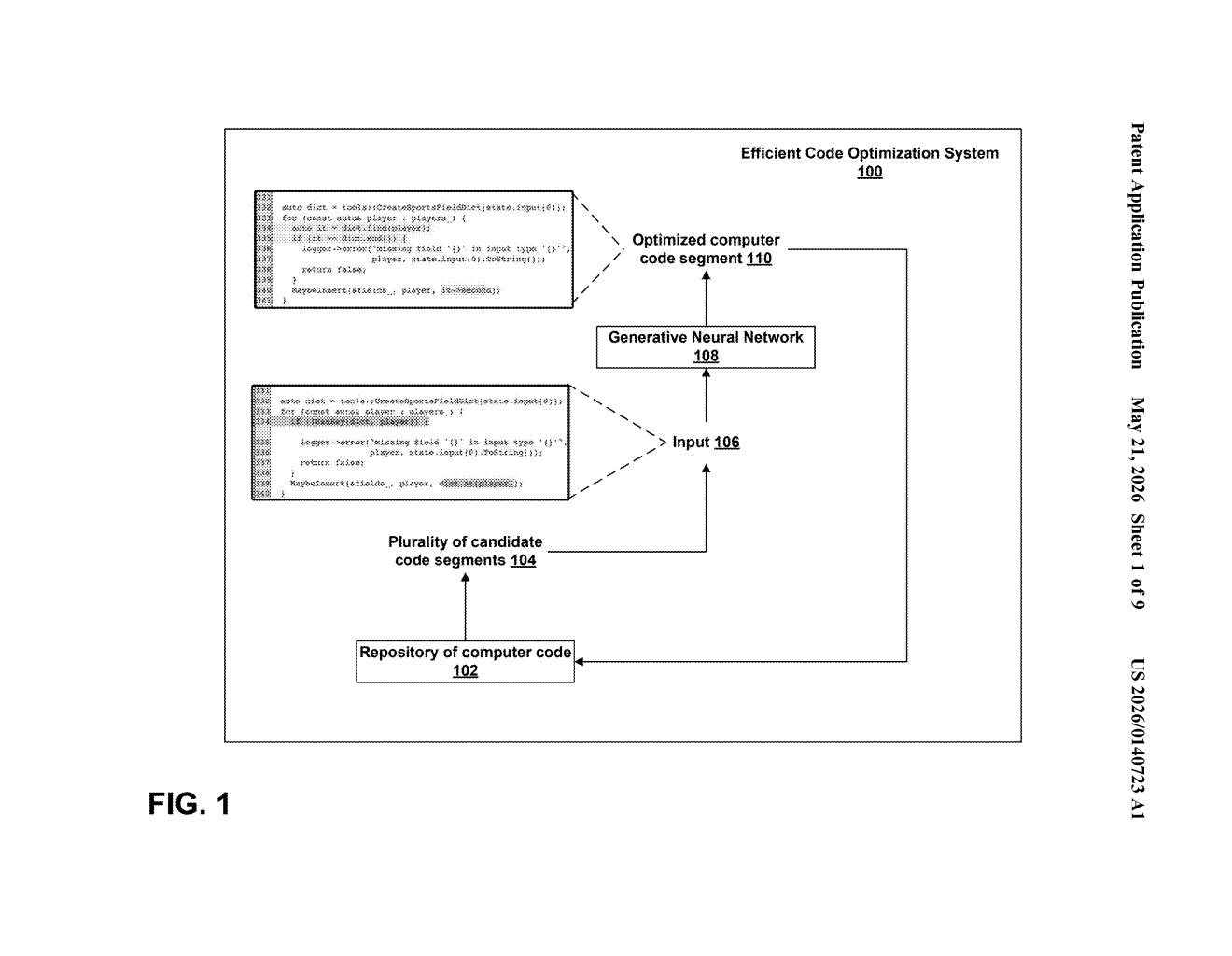 Google Patent: AI That Auto-Optimizes Billions of Code Lines — figure from US 2026/0140723 A1