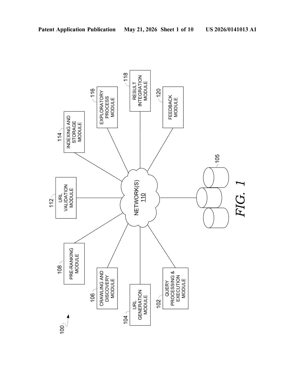 Microsoft Patent: AI-Generated URLs for Real-Time Search — figure from US 2026/0141013 A1