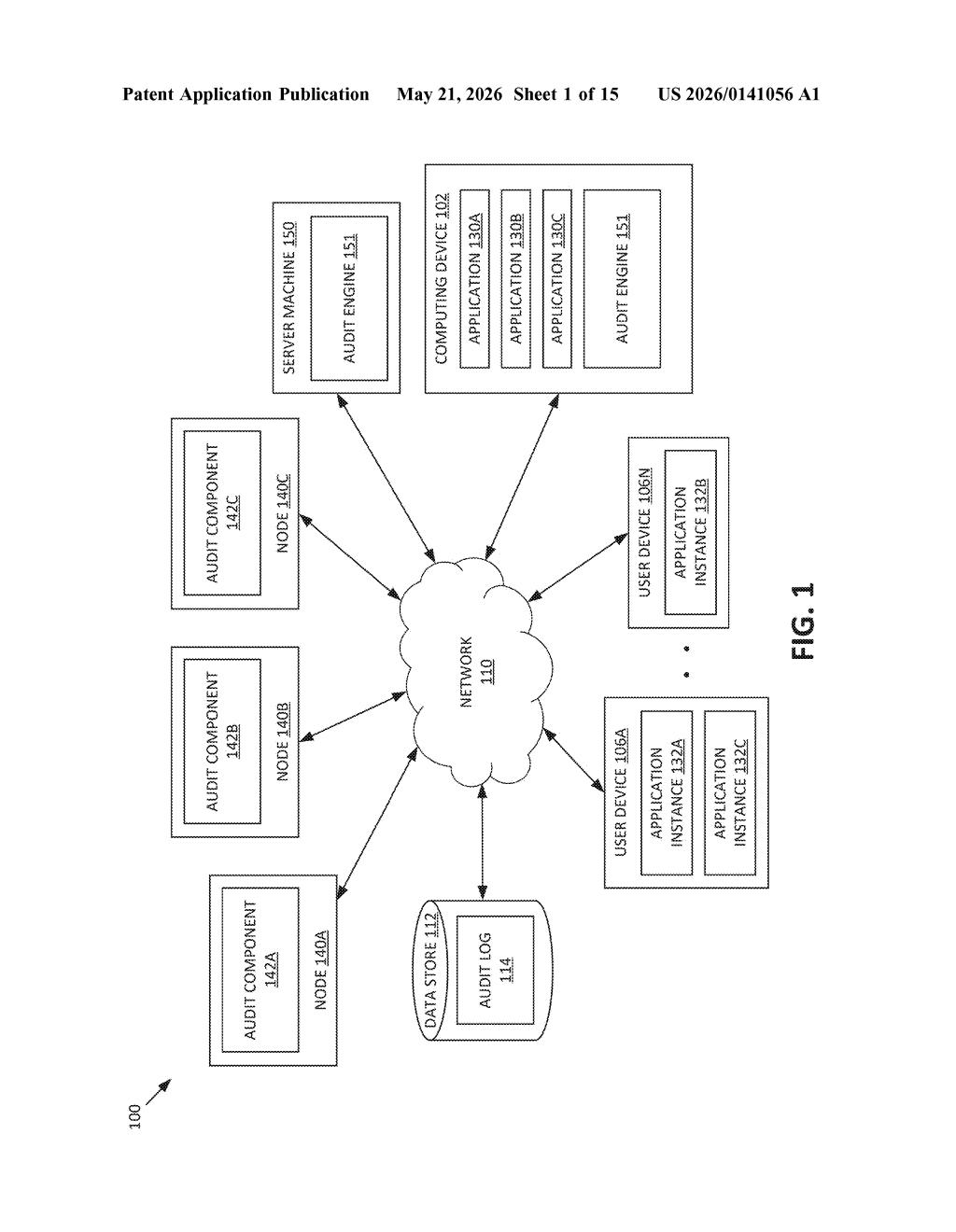 Nvidia Patent: Audit Logging Across Multi-Node Systems — figure from US 2026/0141056 A1