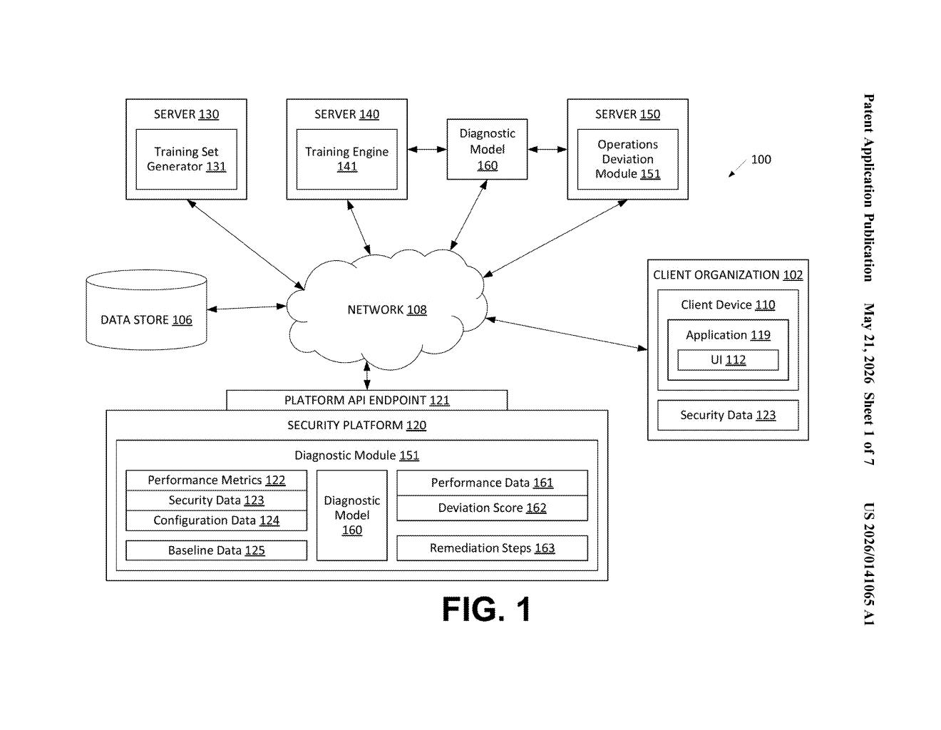 Google Patent: Self-Healing Security Platform Diagnostics — figure from US 2026/0141065 A1