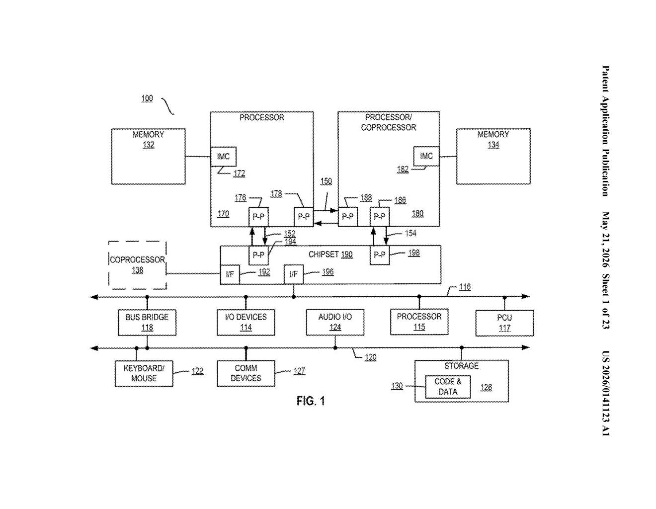 Intel Patent: TEE Security for Integrated Processor Devices — figure from US 2026/0141123 A1