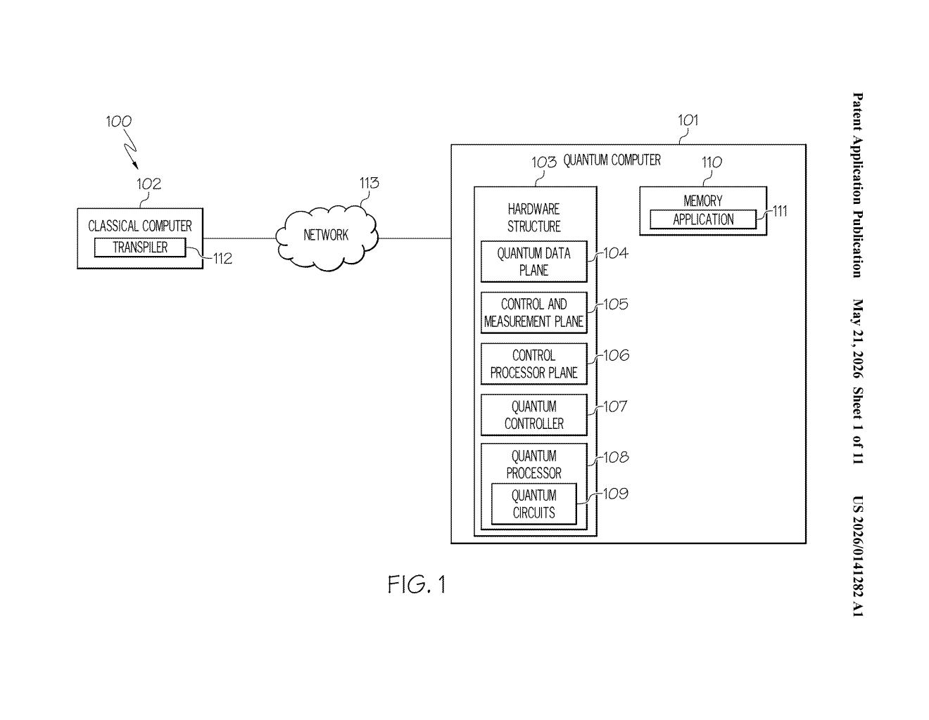 IBM Patent: Neural Network to Improve Quantum Computing — figure from US 2026/0141282 A1