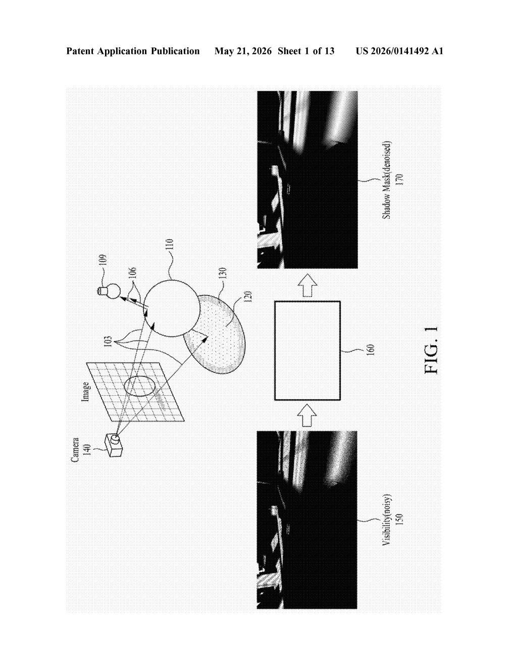 Samsung Patent: Neural Network Shadow Denoising for 3D Rendering — figure from US 2026/0141492 A1
